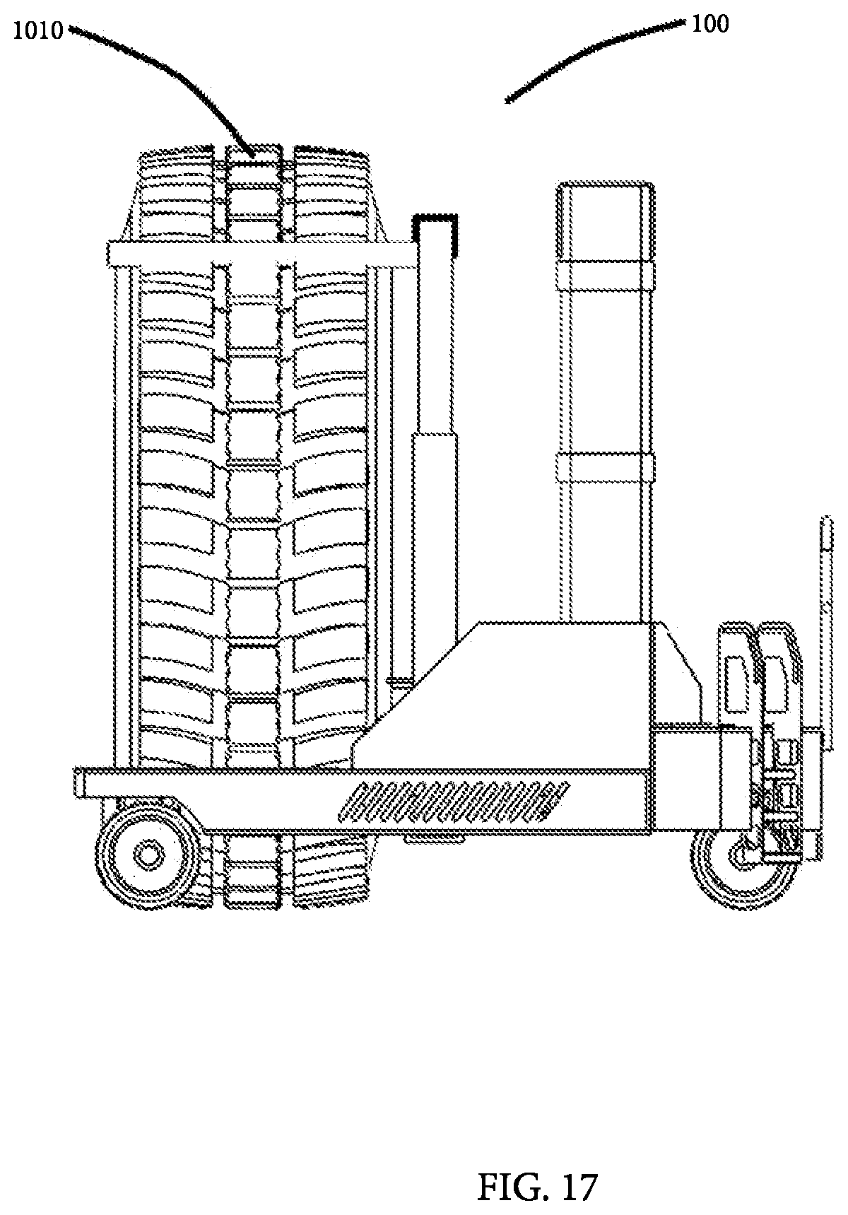 Patent US12576671 Figure 17 – Tire handler having tire lay flat capability