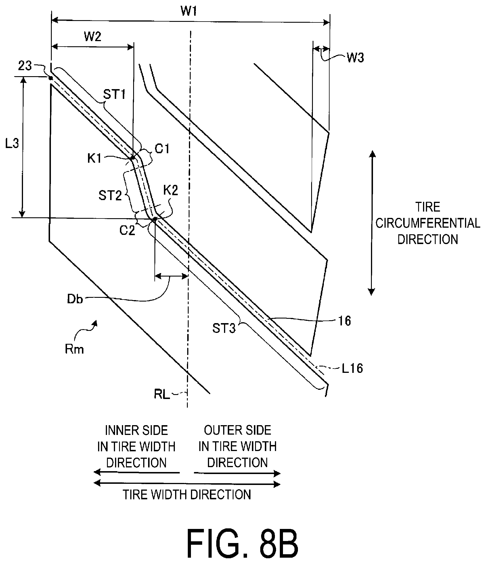 Patent US12576674 Figure 9 – Pneumatic tire
