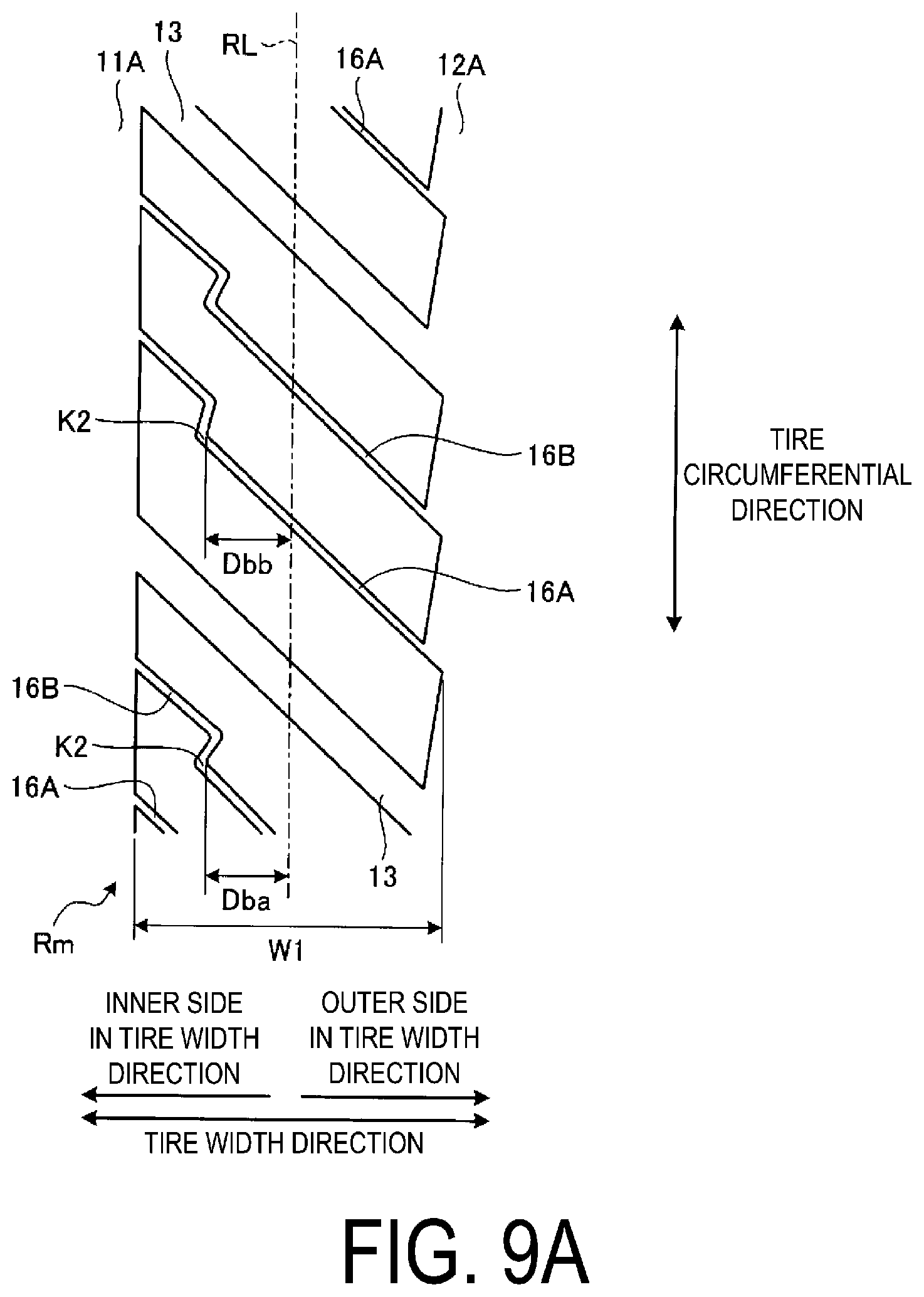 Patent US12576674 Figure 10 – Pneumatic tire