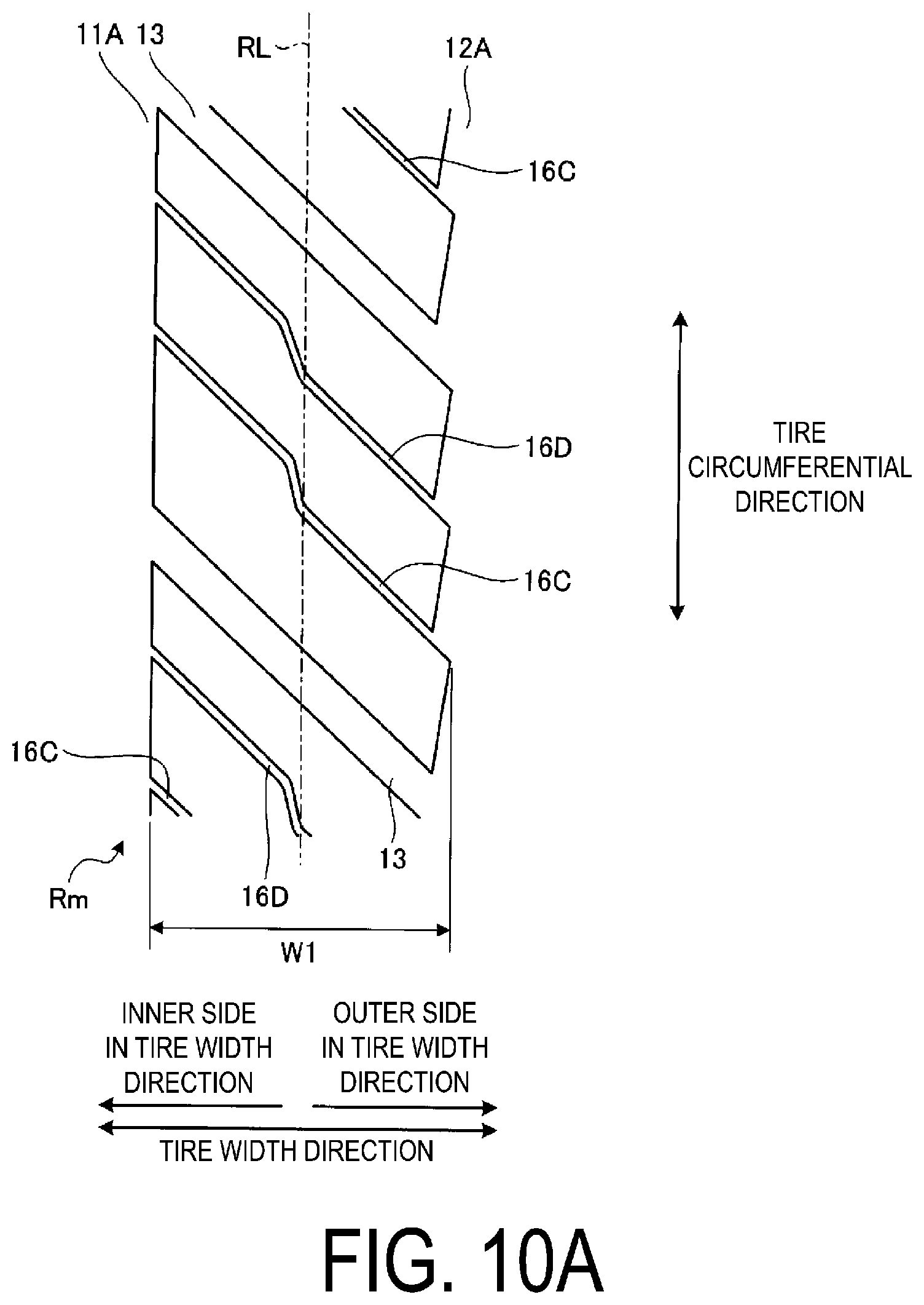 Patent US12576674 Figure 12 – Pneumatic tire