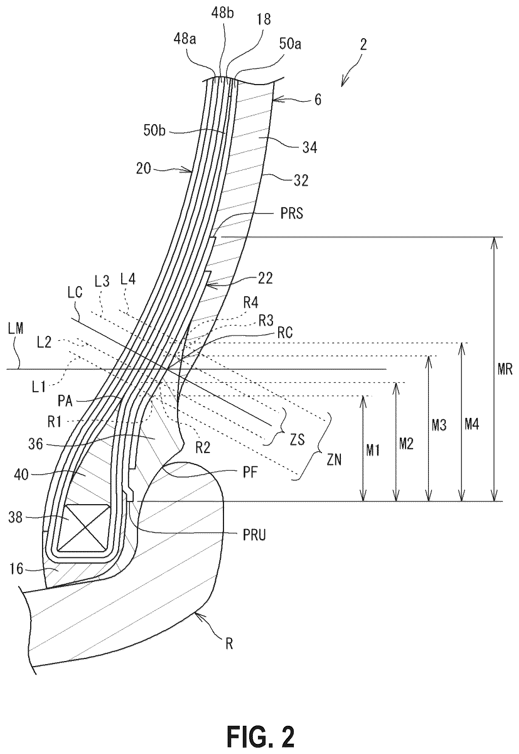 Patent US12576675 Figure 2 – Tire