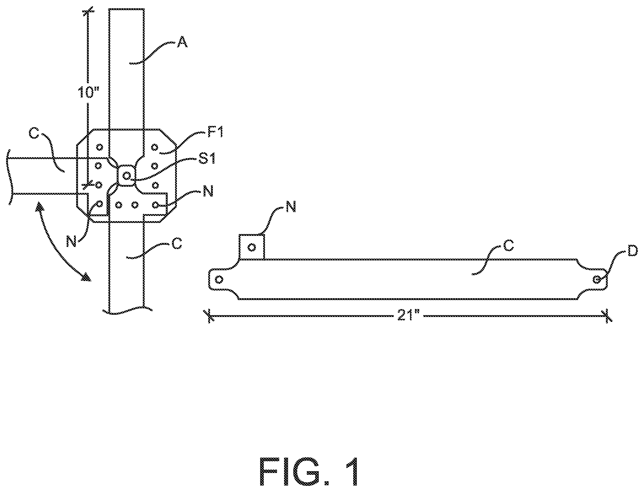 Patent US12576678 Figure 1 – Rotating trailer hitch arm