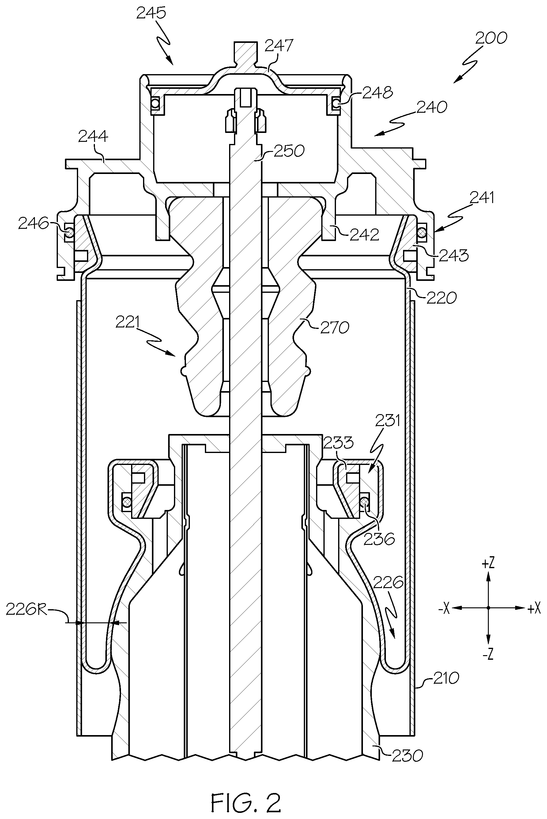Patent US12576680 Figure 2 – Synthetic elastomeric air spring without reinforcing fibers