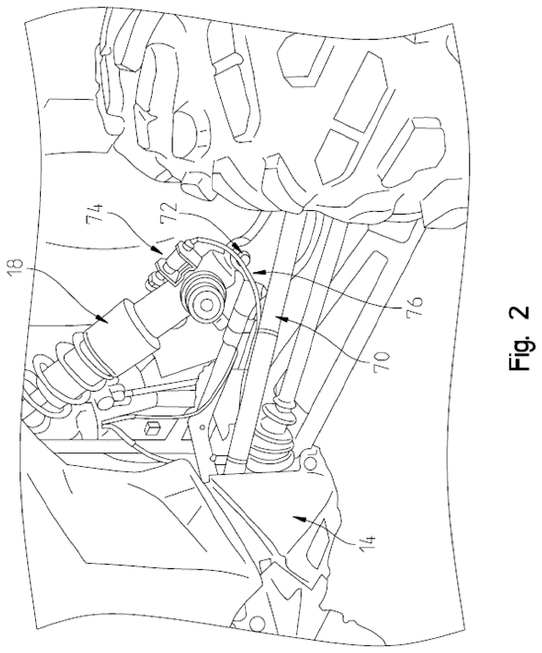 Patent US12576682 Figure 2 – Vehicle having adjustable compression and rebound damping