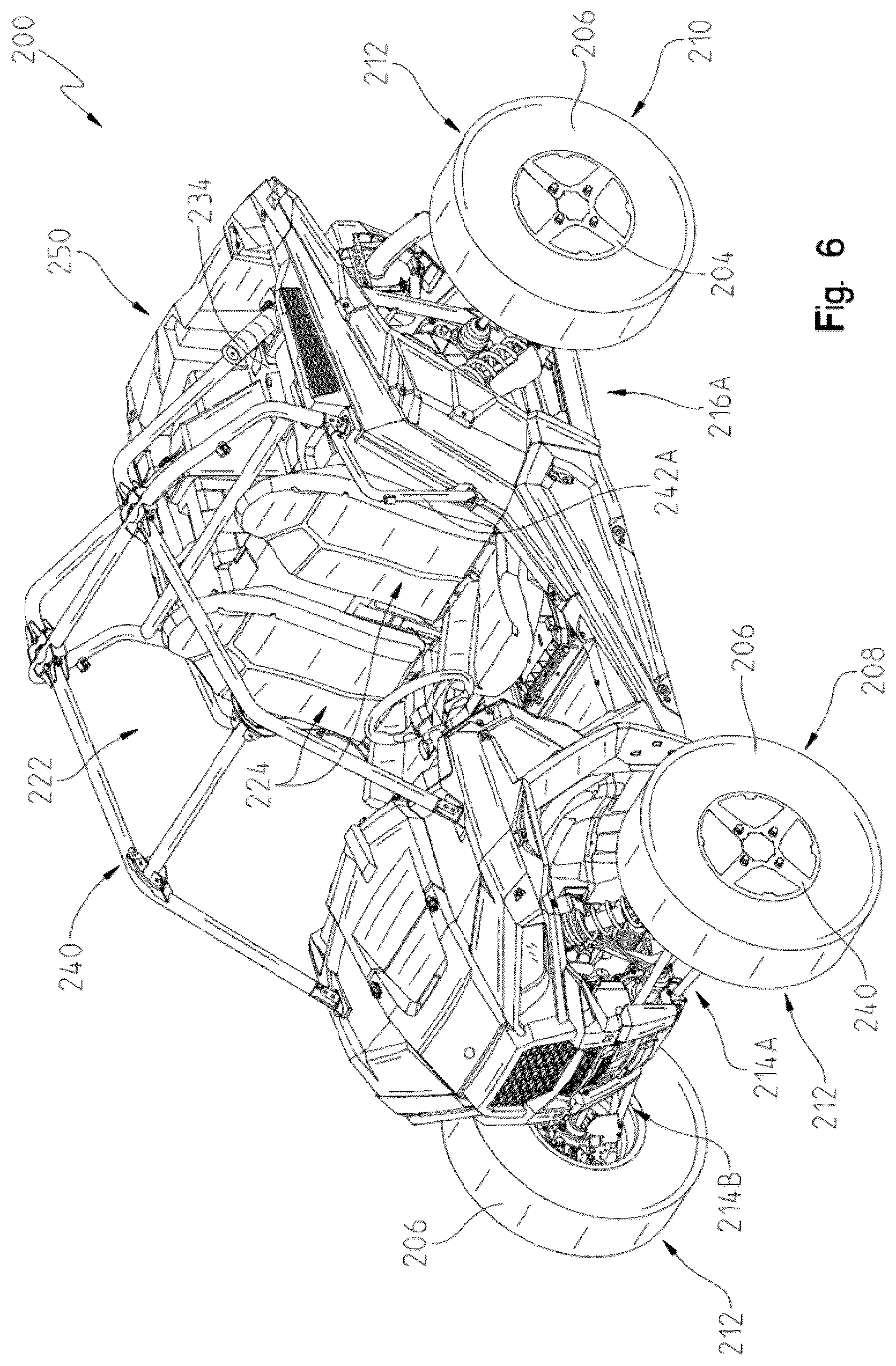 Patent US12576682 Figure 6 – Vehicle having adjustable compression and rebound damping