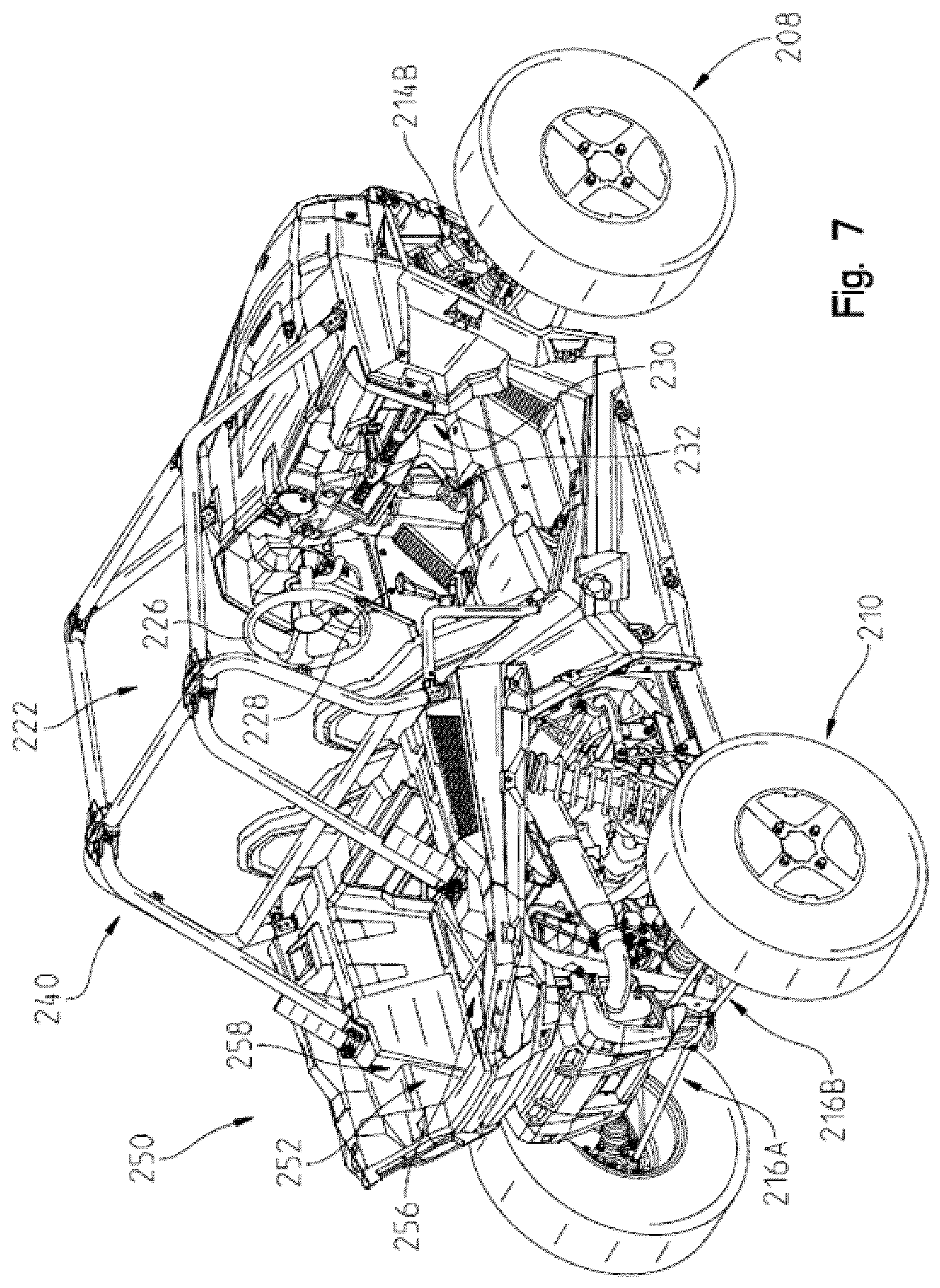 Patent US12576682 Figure 7 – Vehicle having adjustable compression and rebound damping