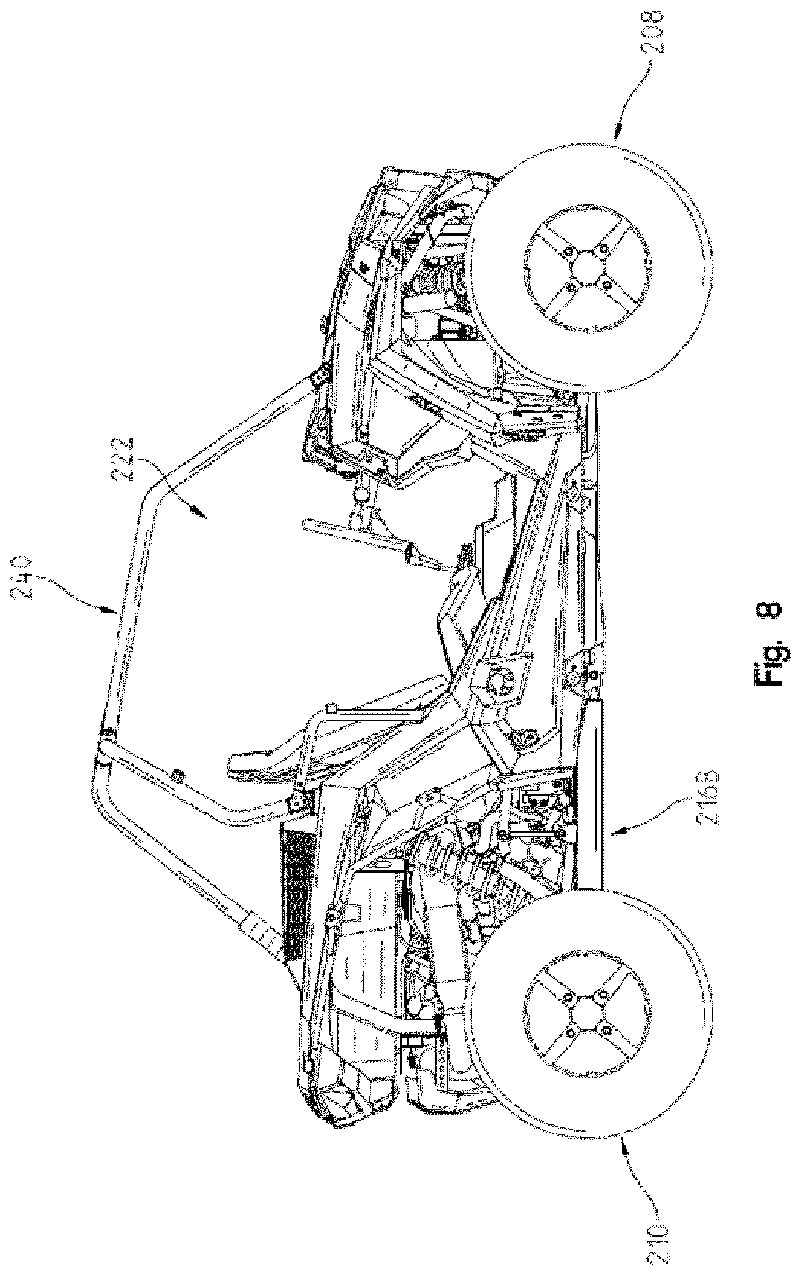 Patent US12576682 Figure 8 – Vehicle having adjustable compression and rebound damping