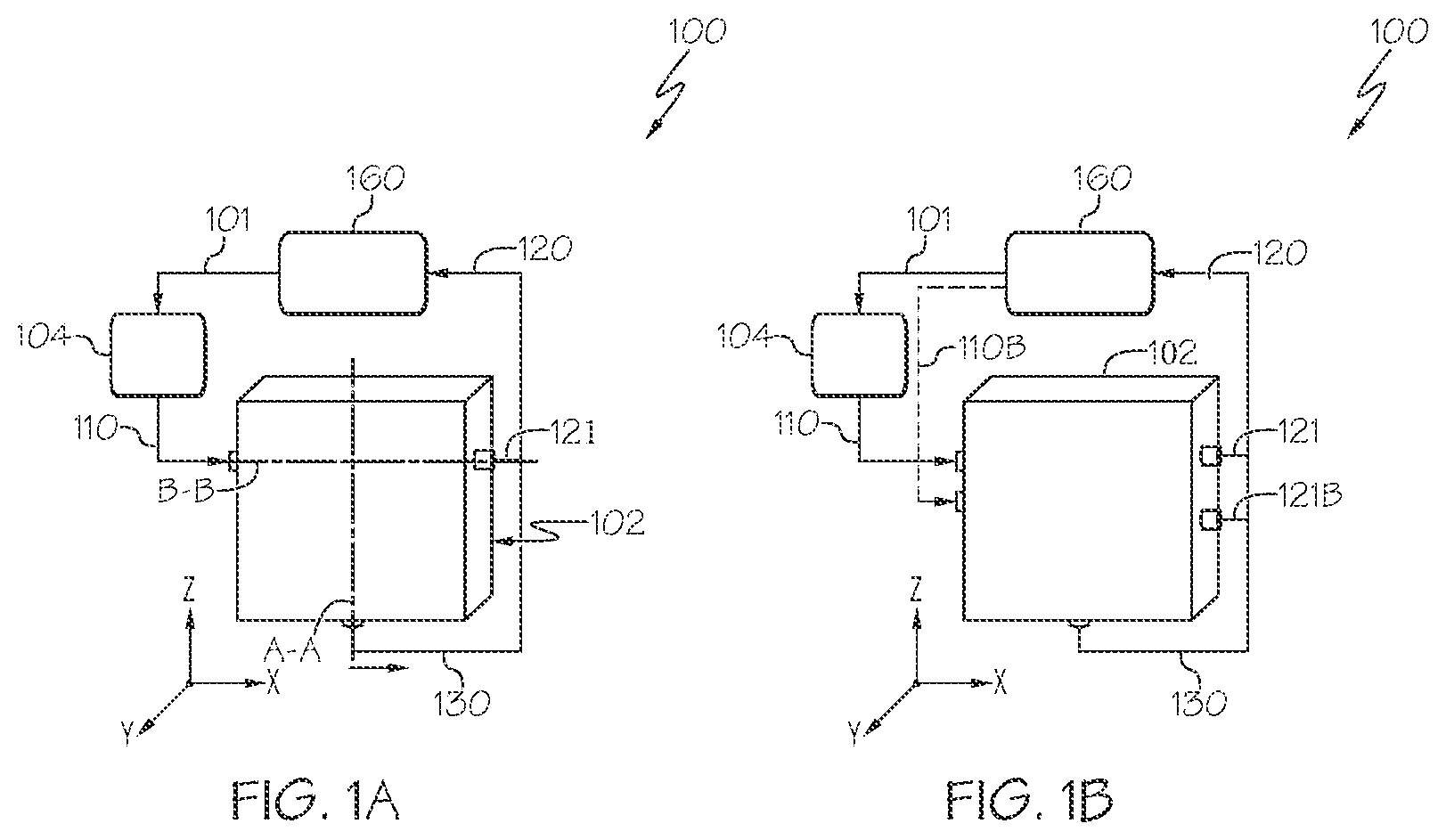 Patent US12576693 Figure 1 – Cooling systems and assemblies, and vehicles including the same