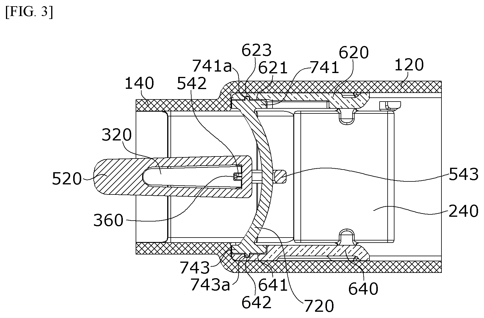 Patent US12576695 Figure 3 – Vehicle air vent