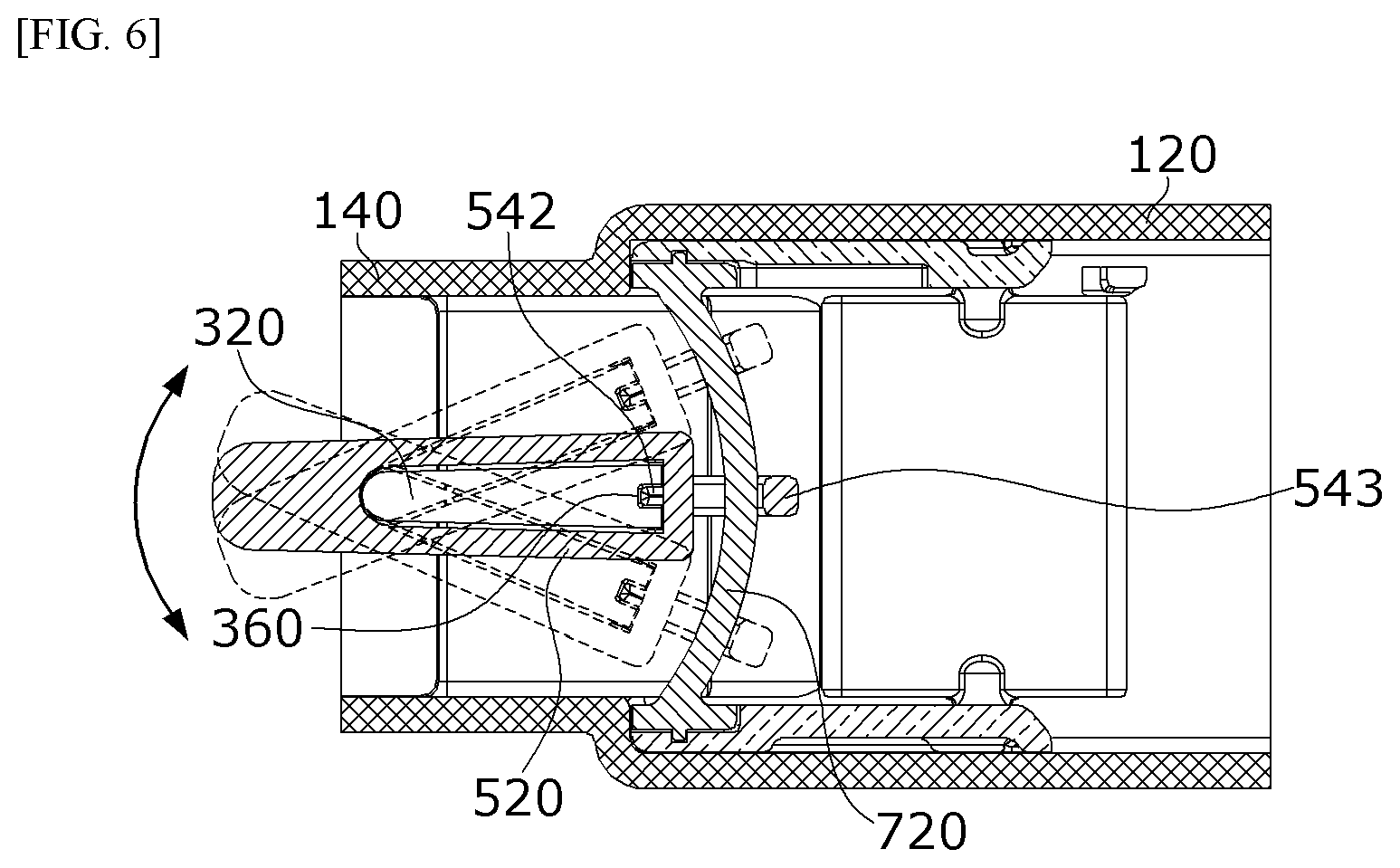 Patent US12576695 Figure 6 – Vehicle air vent