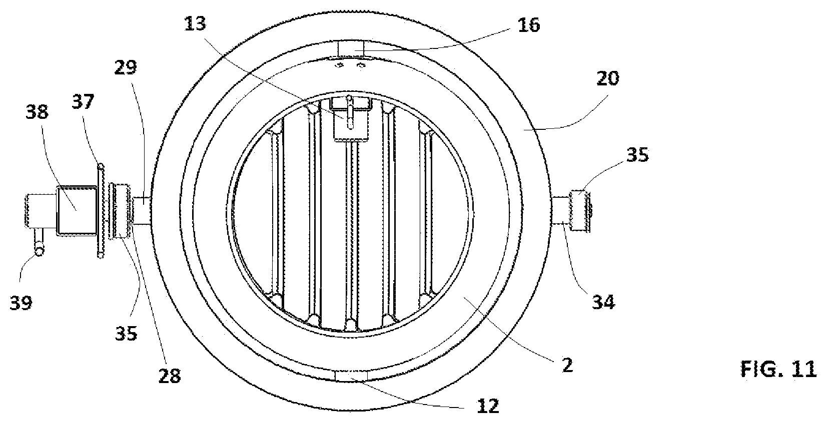 Patent US12576696 Figure 11 – Air vent assembly and control system