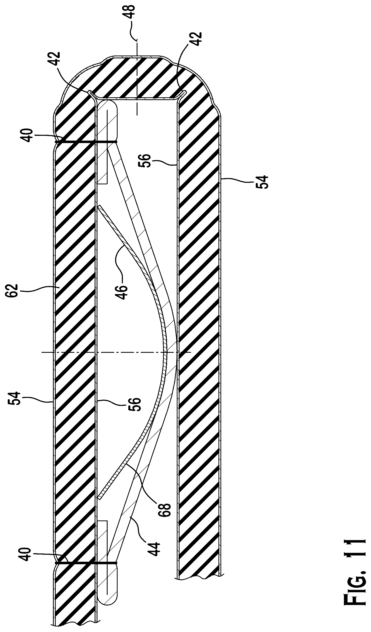 Patent US12576697 Figure 9 – Reinforcement element for sun shades, buckle resistant sun shades, sun shades for vehicles, and method of making same
