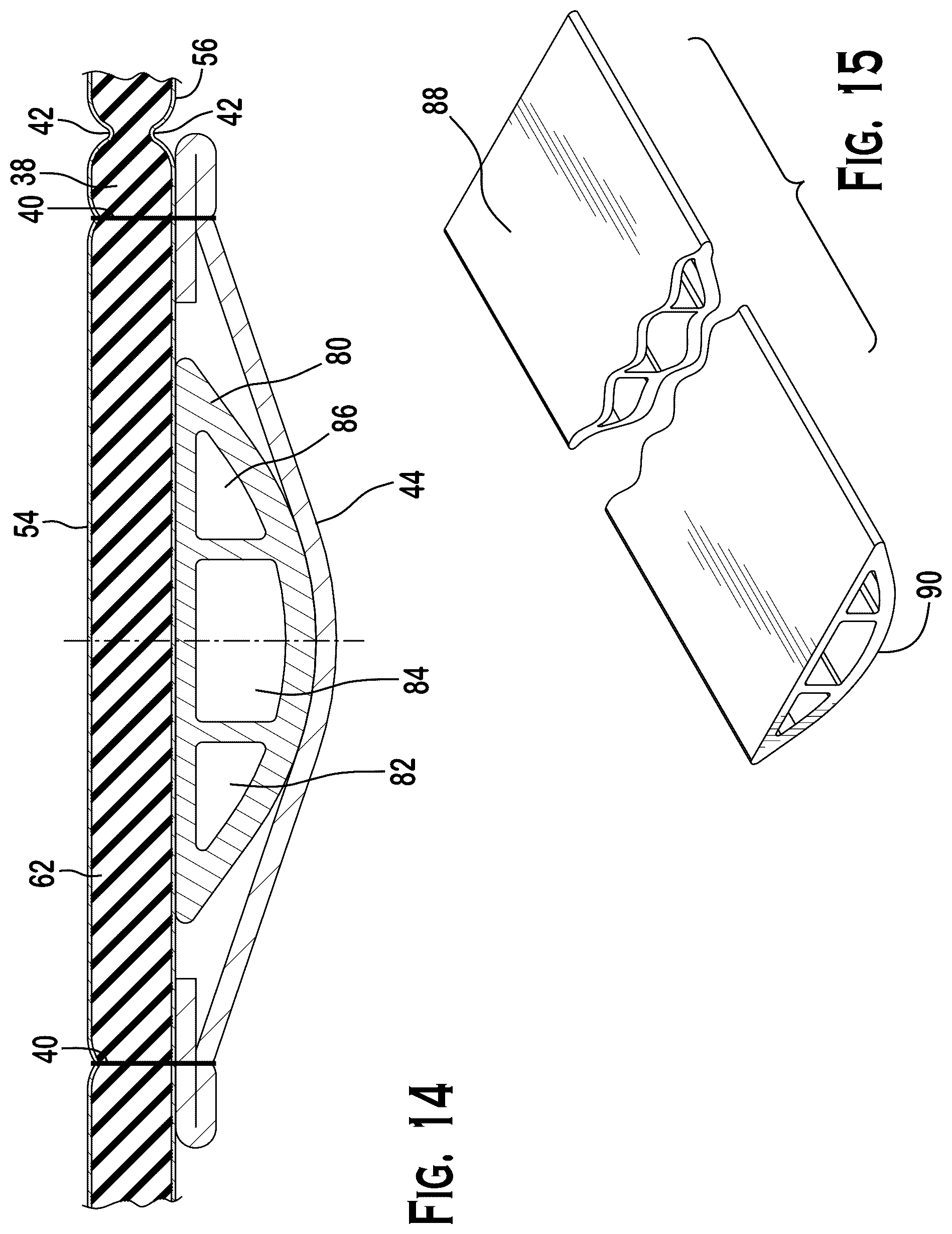 Patent US12576697 Figure 11 – Reinforcement element for sun shades, buckle resistant sun shades, sun shades for vehicles, and method of making same