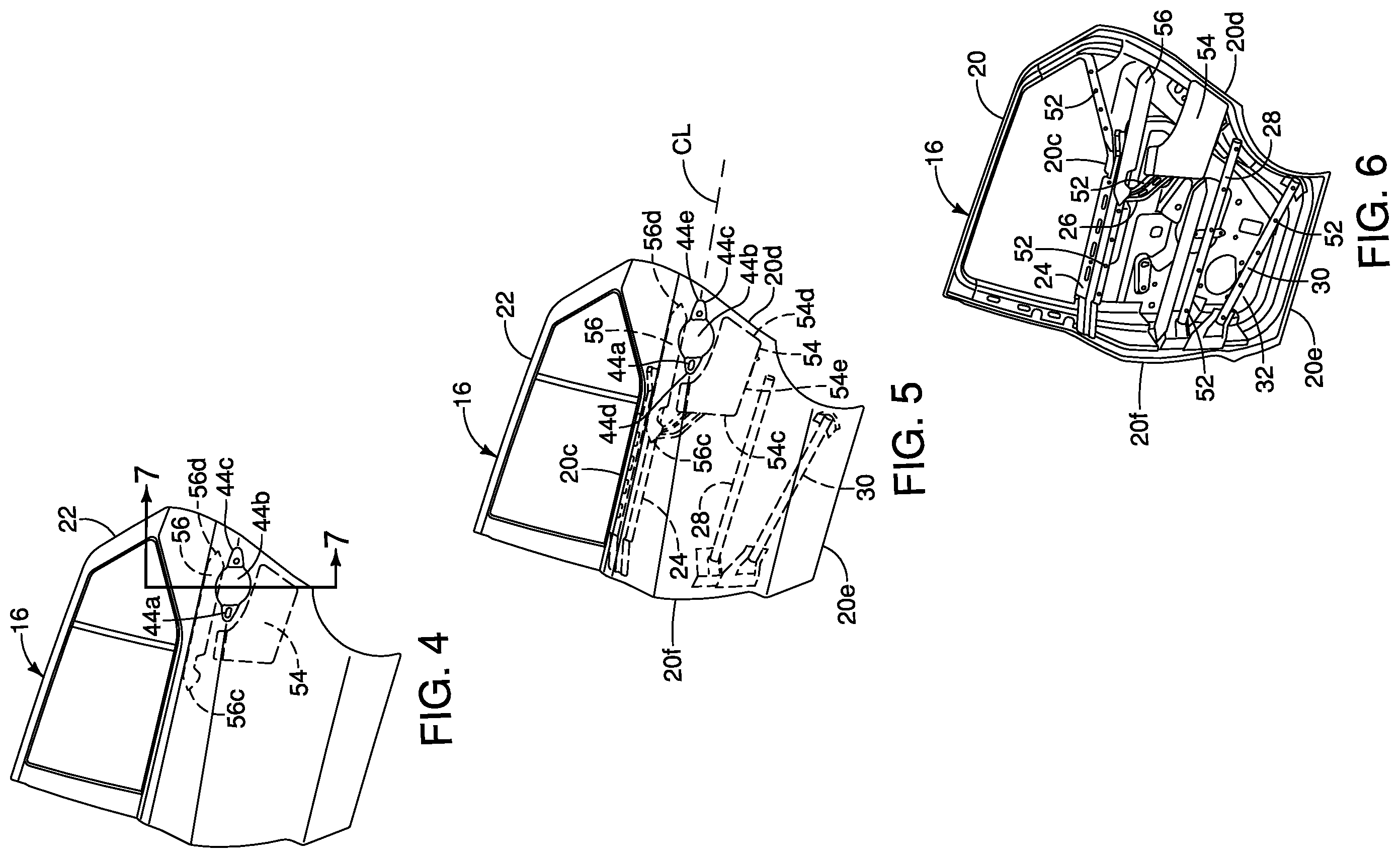 Patent US12576698 Figure 3 – Vehicle door assembly