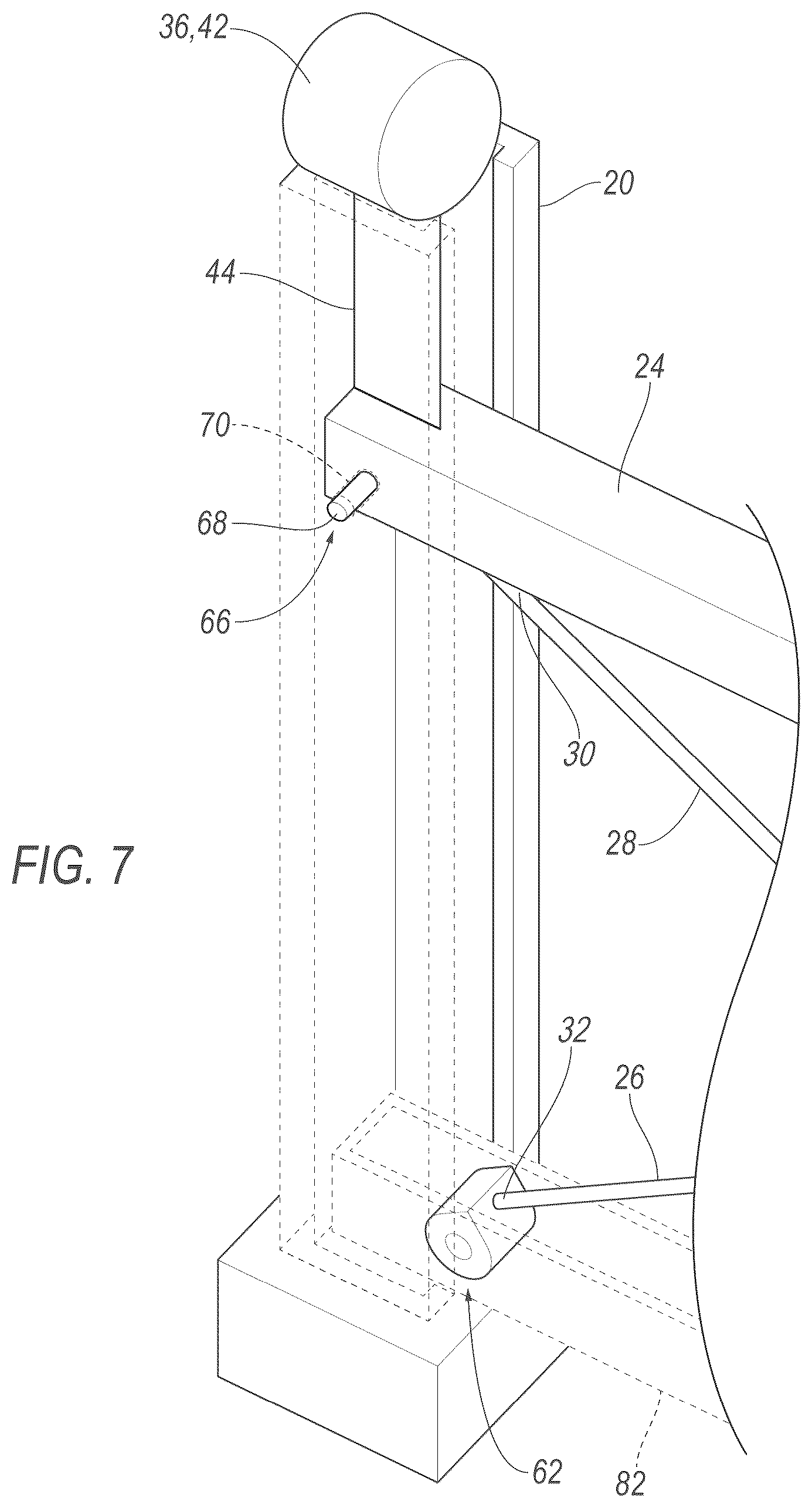 Patent US12576699 Figure 7 – Cable deployable across vehicle door opening