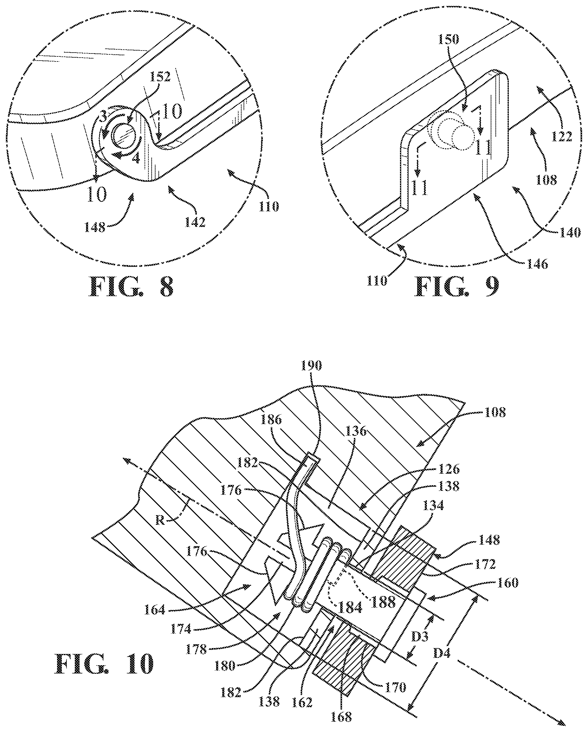 Patent US12576700 Figure 5 – Retractable shields for vehicle tailgates