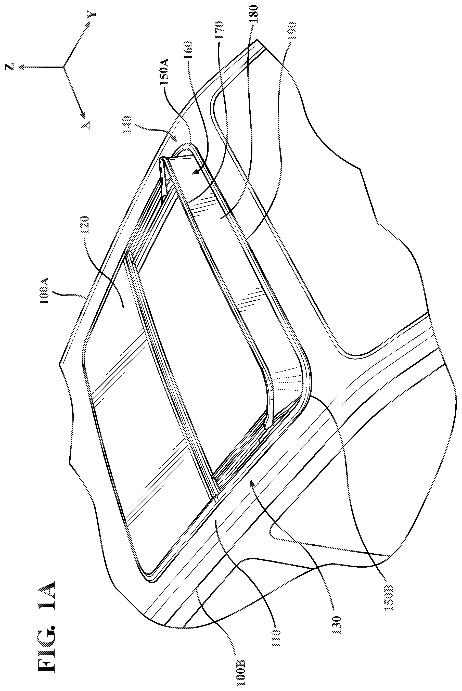 Patent US12576701 Figure 1 – Sunroof assembly water management system