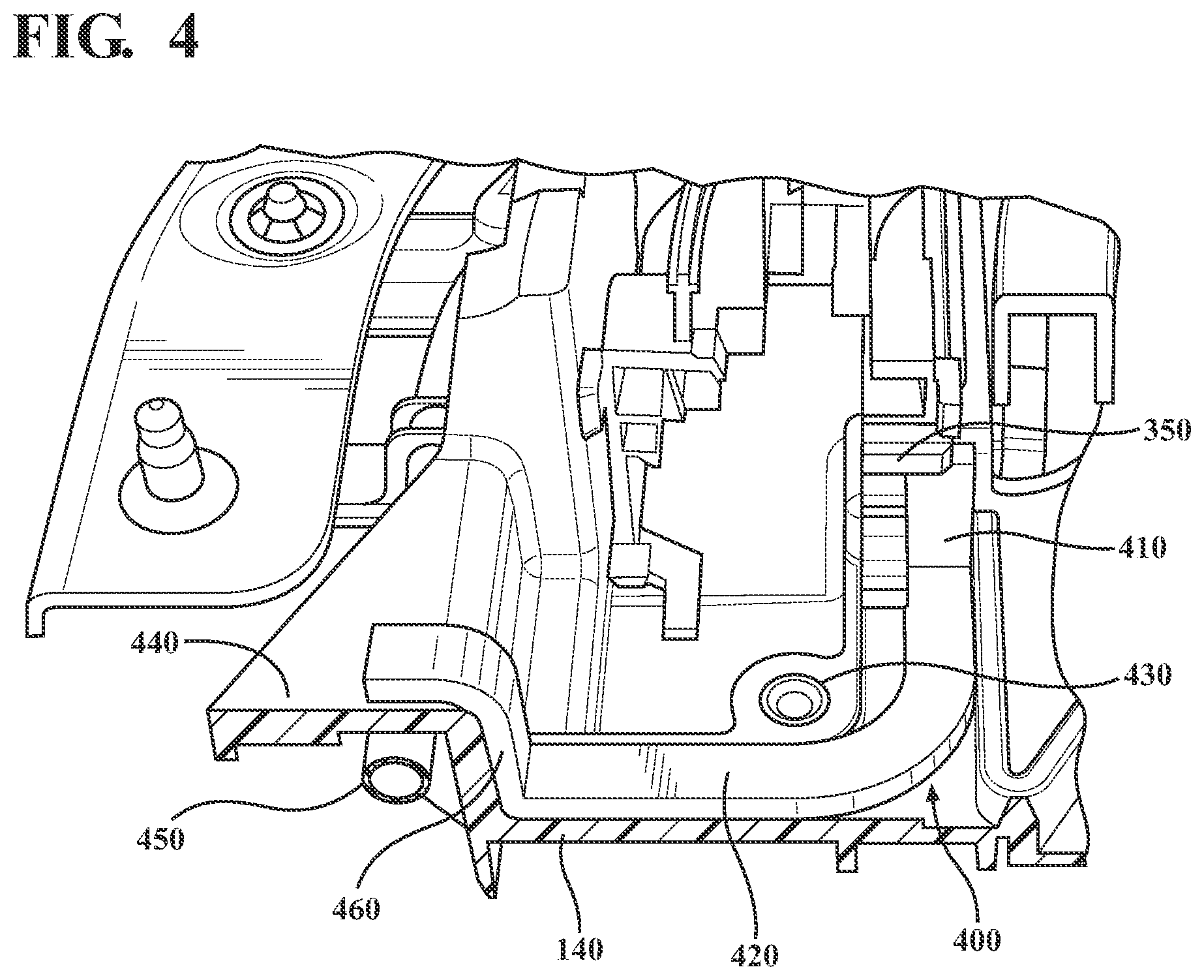 Patent US12576701 Figure 5 – Sunroof assembly water management system