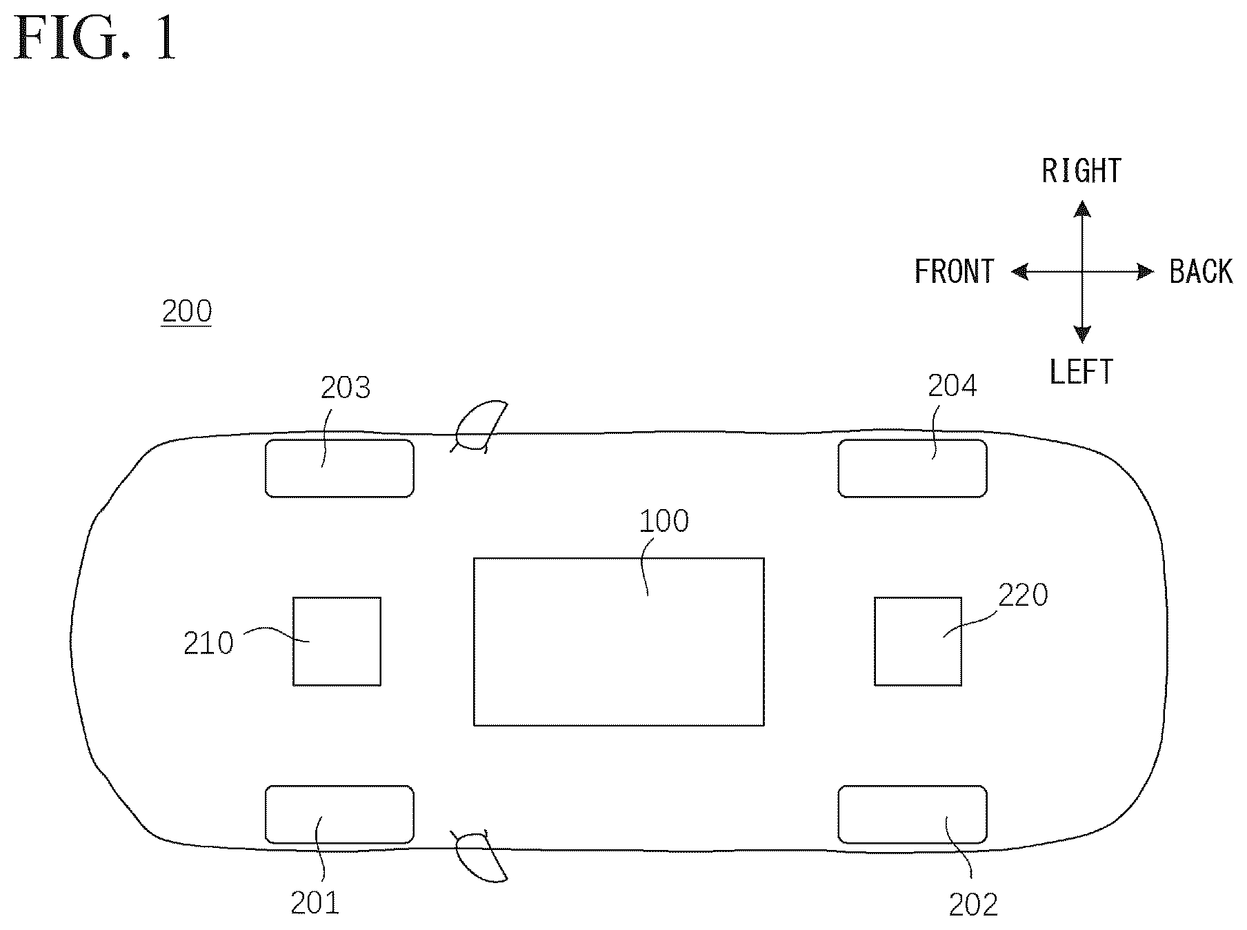 Patent US12576705 Figure 1 – Battery pack and vehicle