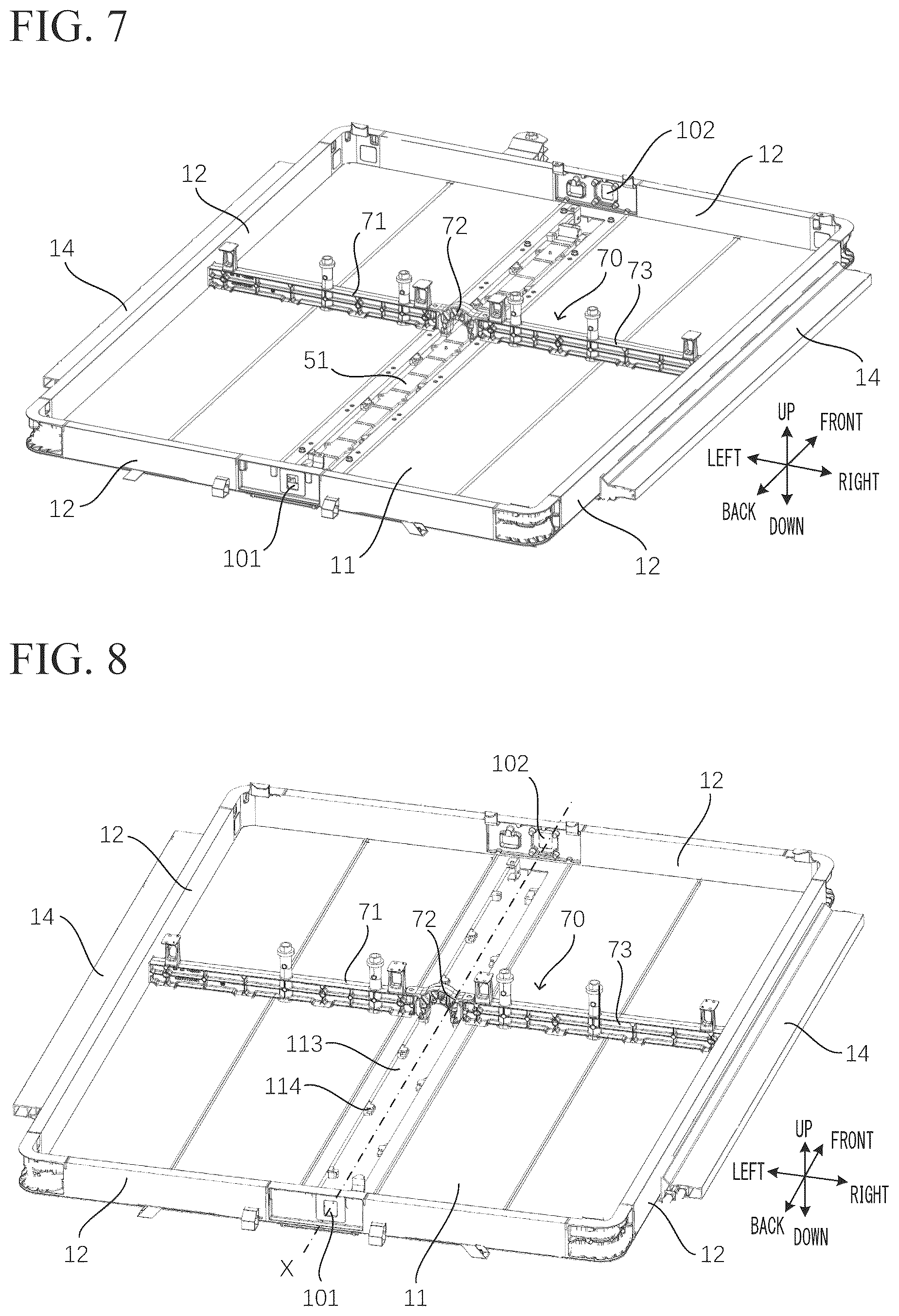 Patent US12576705 Figure 7 – Battery pack and vehicle