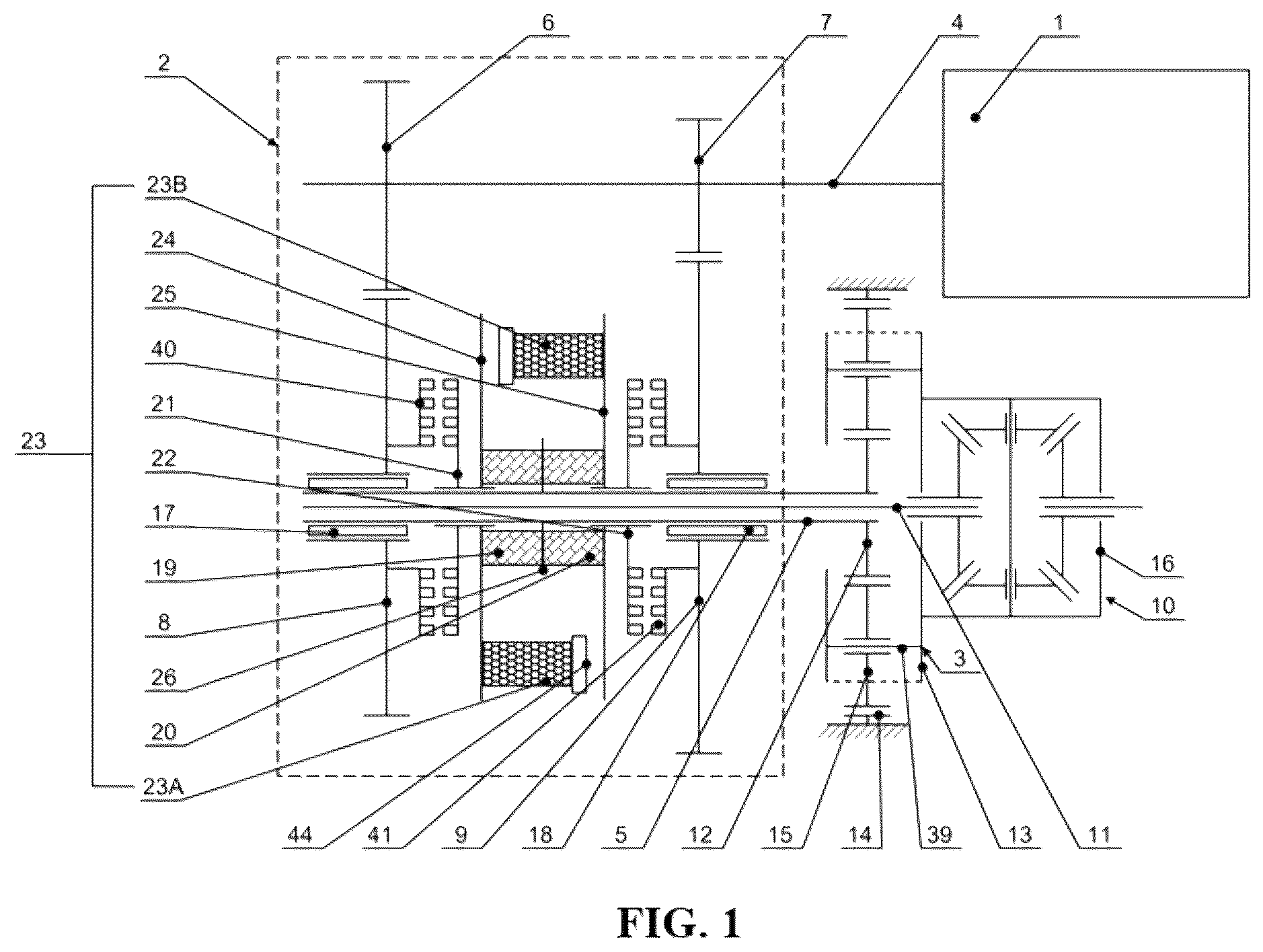 Patent US12576709 Figure 1 – Transverse driving assembly