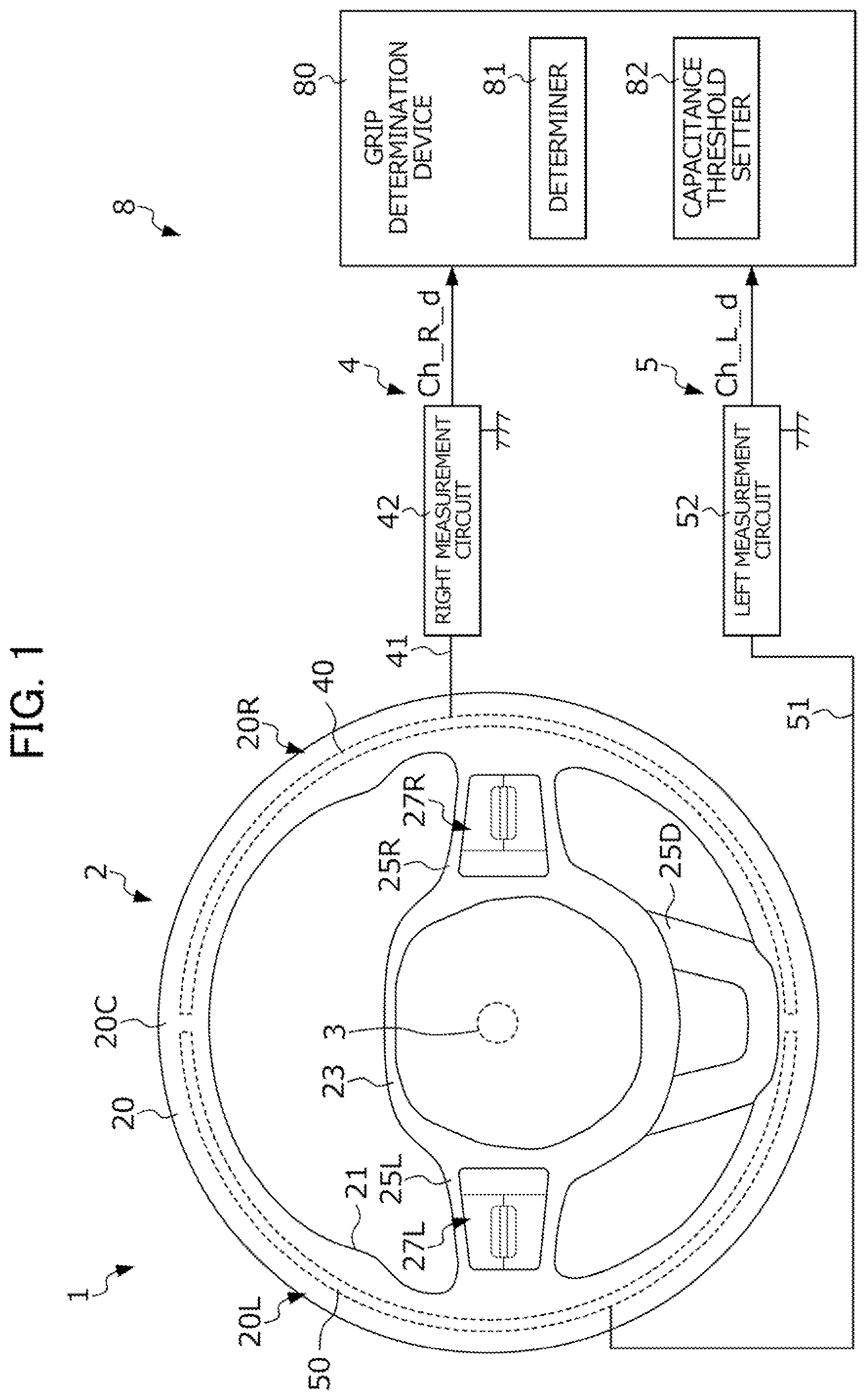 Patent US12576711 Figure 1 – Steering device