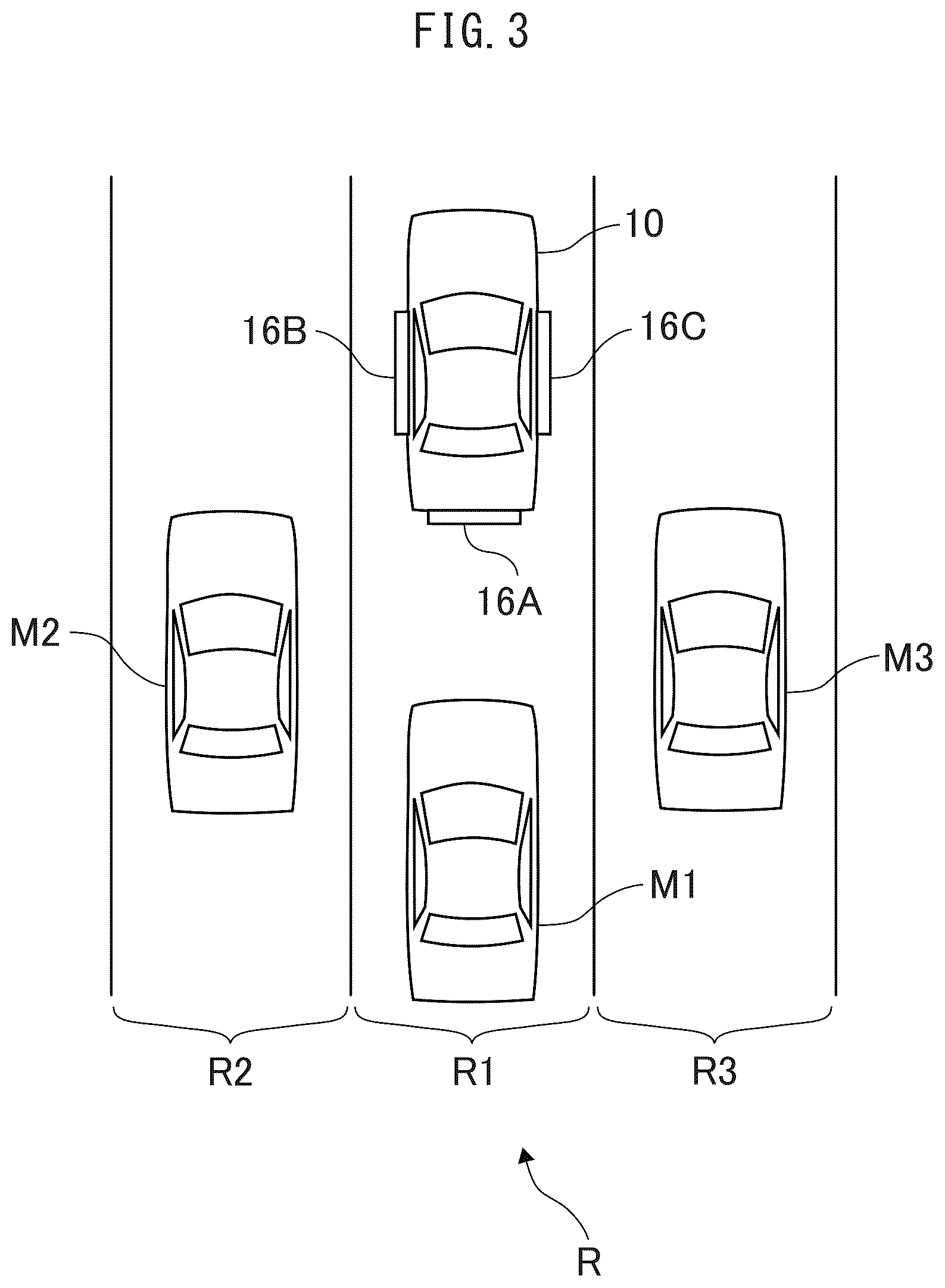 Patent US12576716 Figure 3 – Vehicle display device and display control method