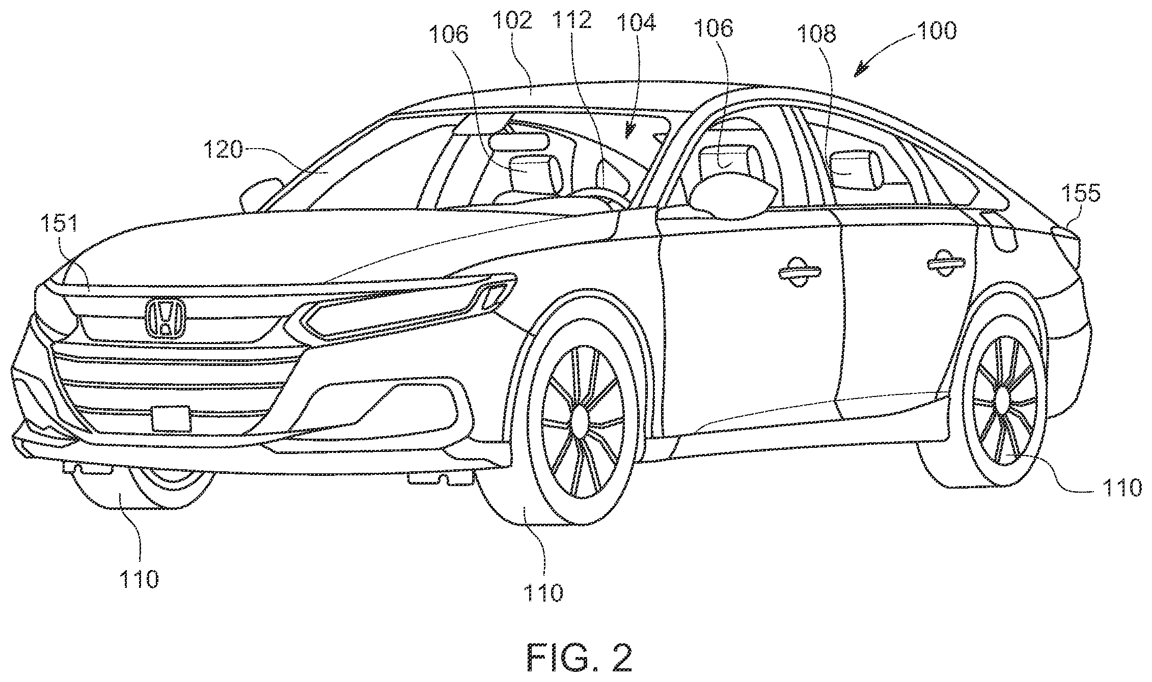 Patent US12576718 Figure 2 – Display system for a vehicle