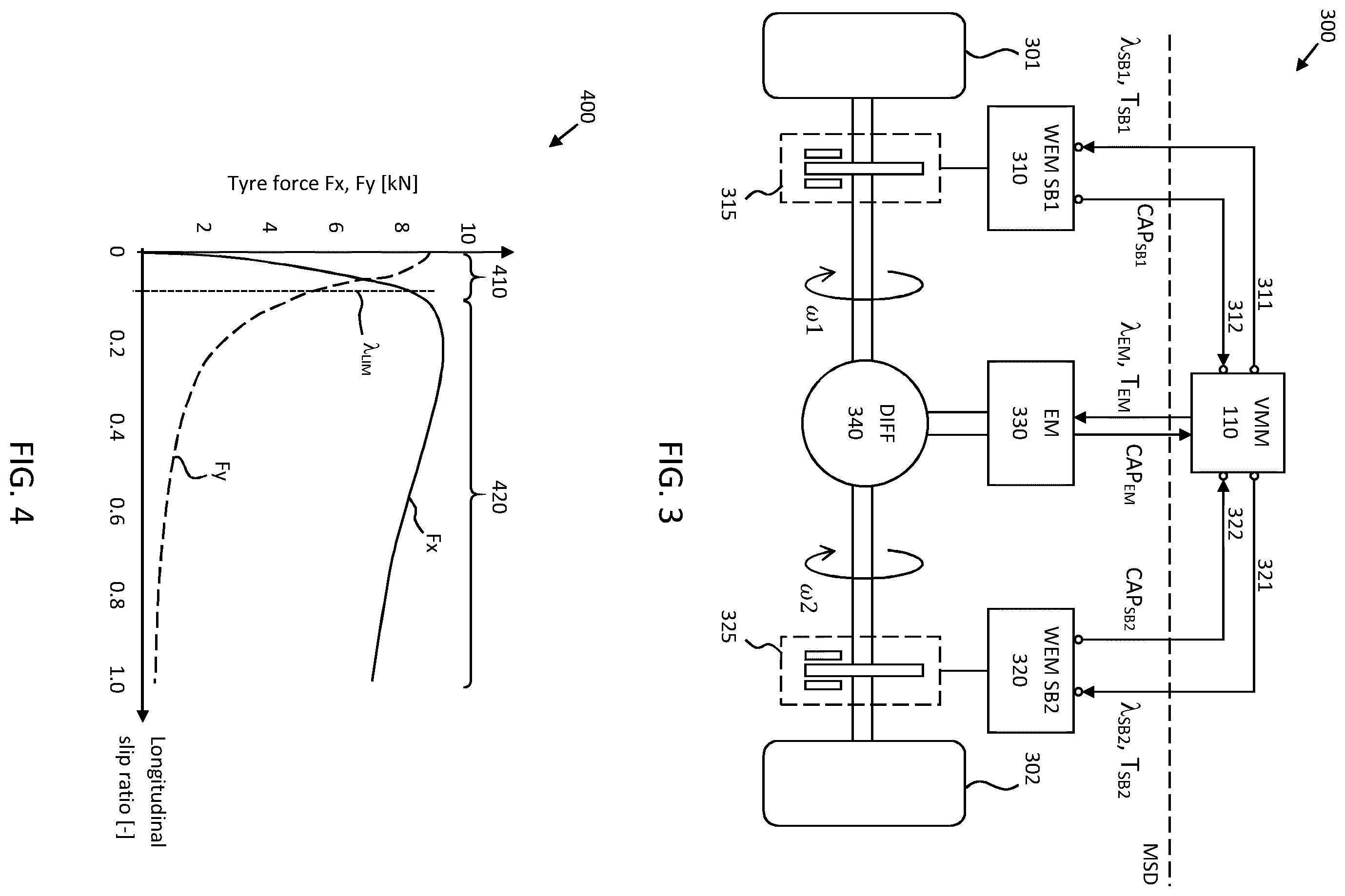 Patent US12576727 Figure 2 – Differential electrical drive arrangement for heavy duty vehicles