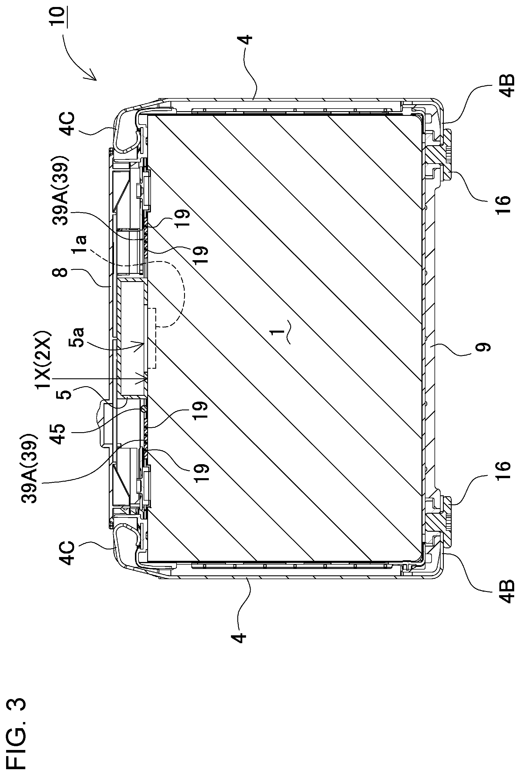 Patent US12576729 Figure 3 – Battery module, power supply device comprising battery module, and electric vehicle and power storage device comprising power supply device