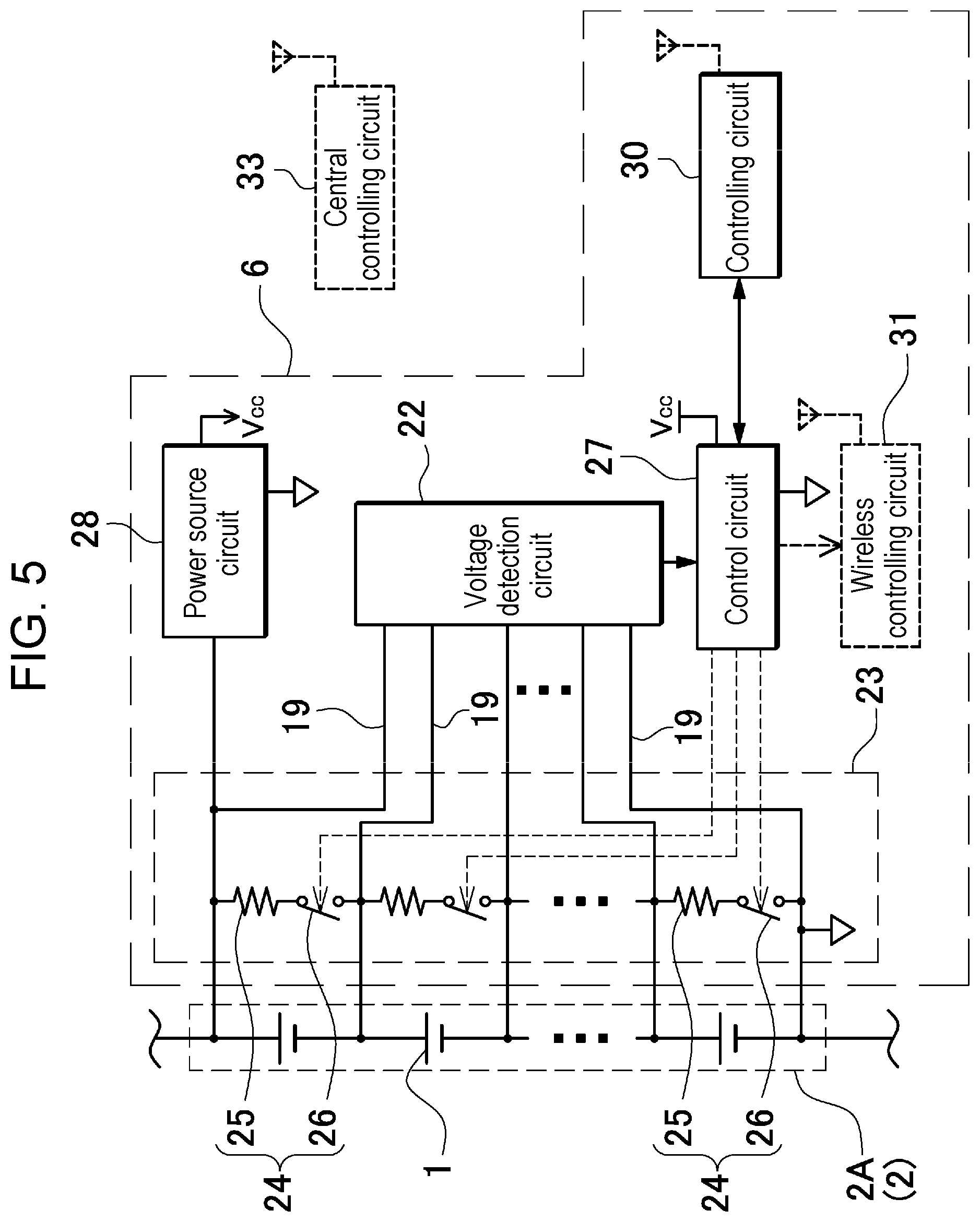 Patent US12576729 Figure 5 – Battery module, power supply device comprising battery module, and electric vehicle and power storage device comprising power supply device