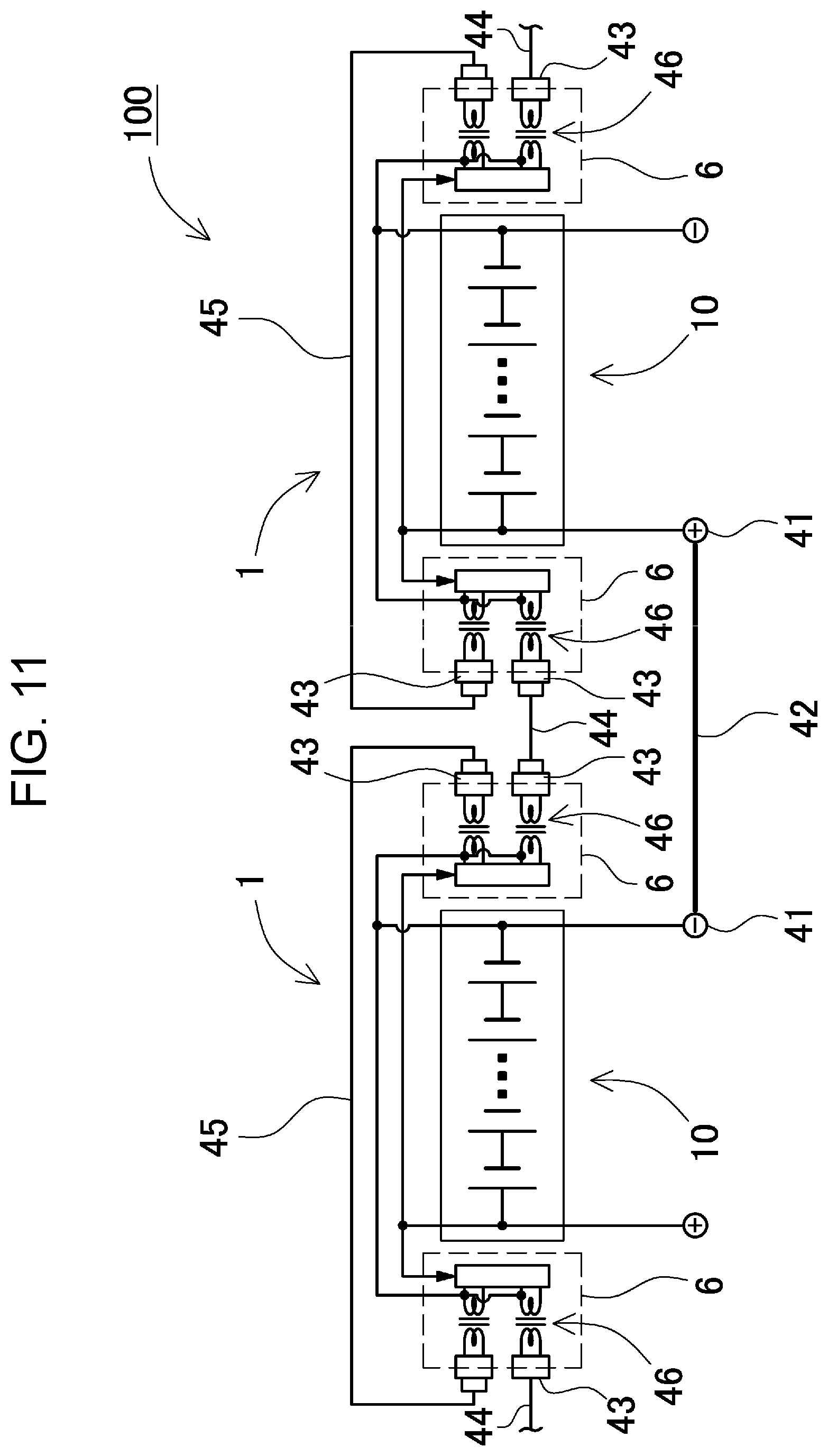 Patent US12576729 Figure 11 – Battery module, power supply device comprising battery module, and electric vehicle and power storage device comprising power supply device