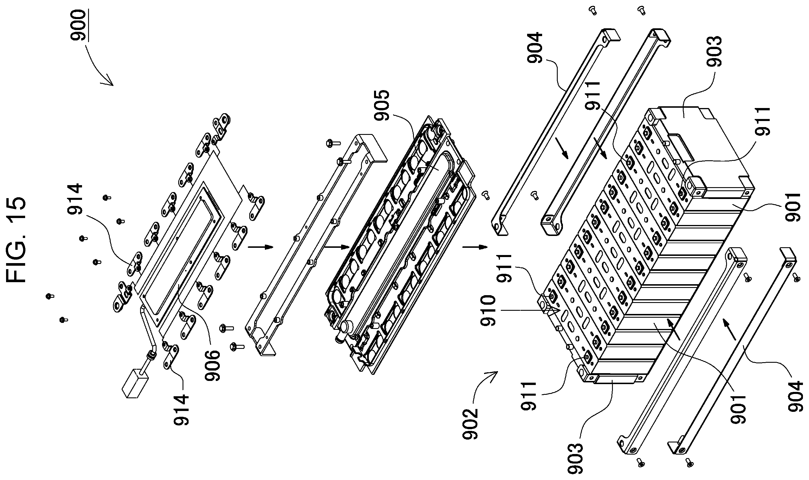 Patent US12576729 Figure 14 – Battery module, power supply device comprising battery module, and electric vehicle and power storage device comprising power supply device