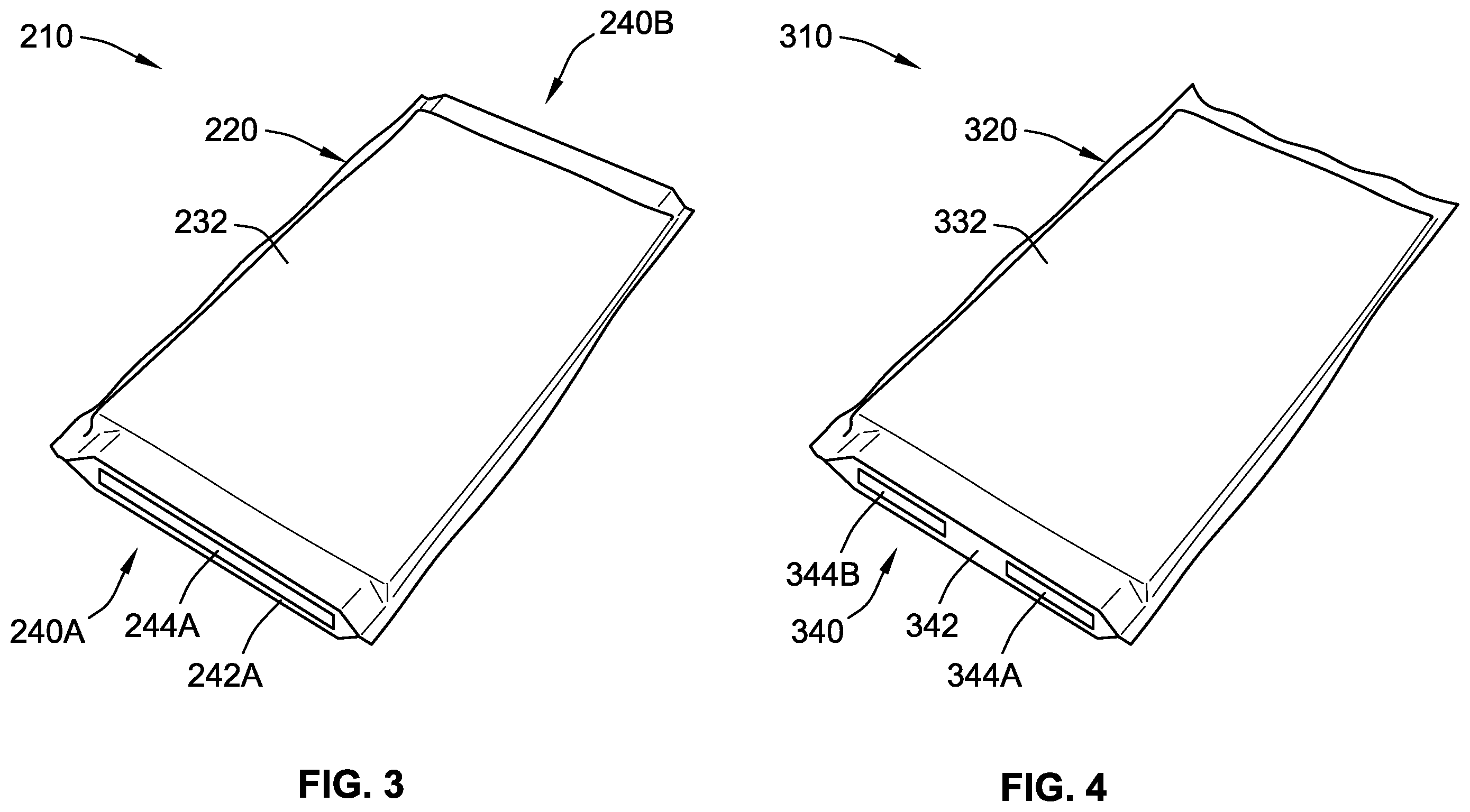 Patent US12576730 Figure 3 – Battery assemblies, vehicles, and methods with pouch-type battery cells having terminal end caps