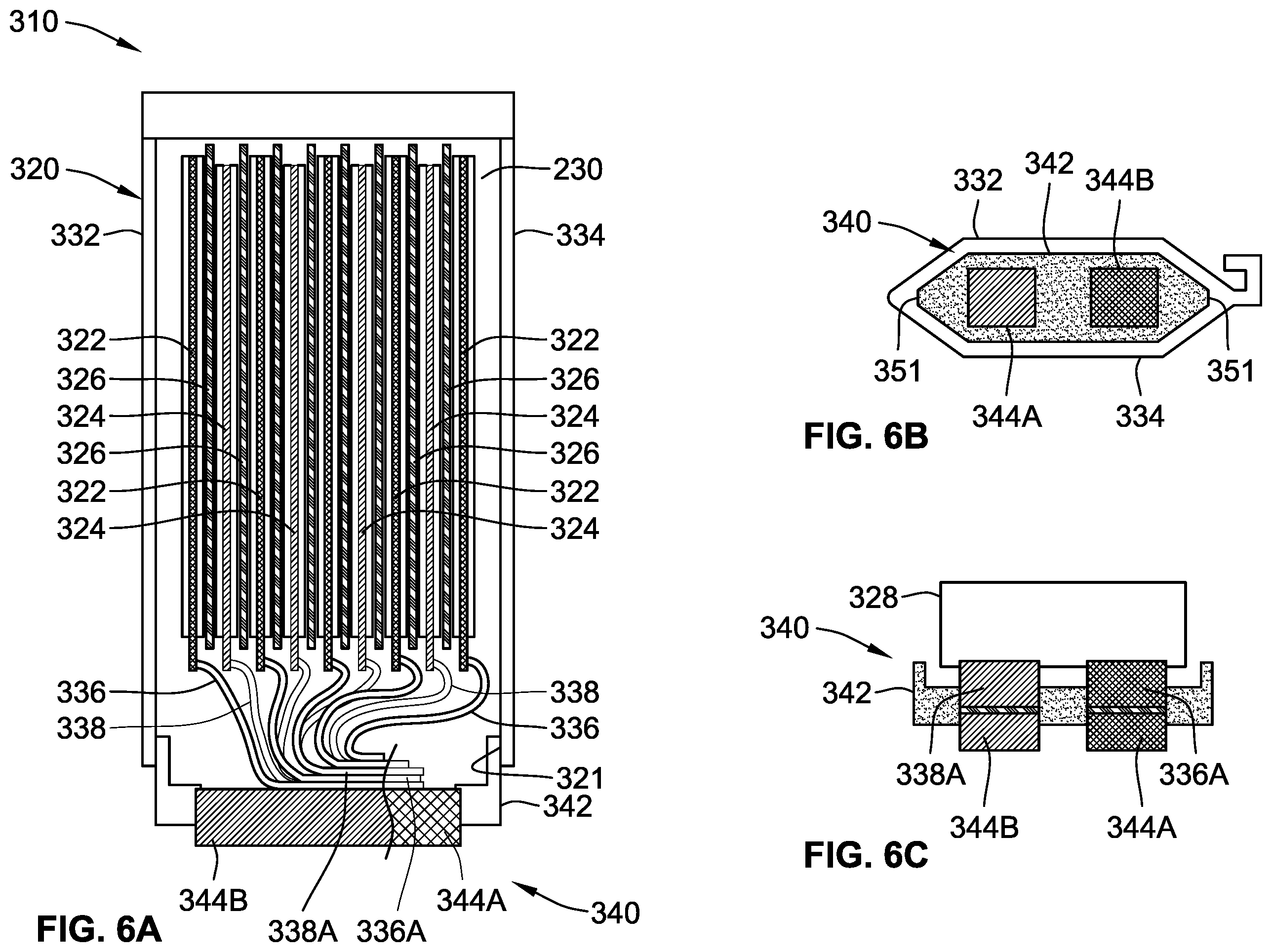 Patent US12576730 Figure 5 – Battery assemblies, vehicles, and methods with pouch-type battery cells having terminal end caps