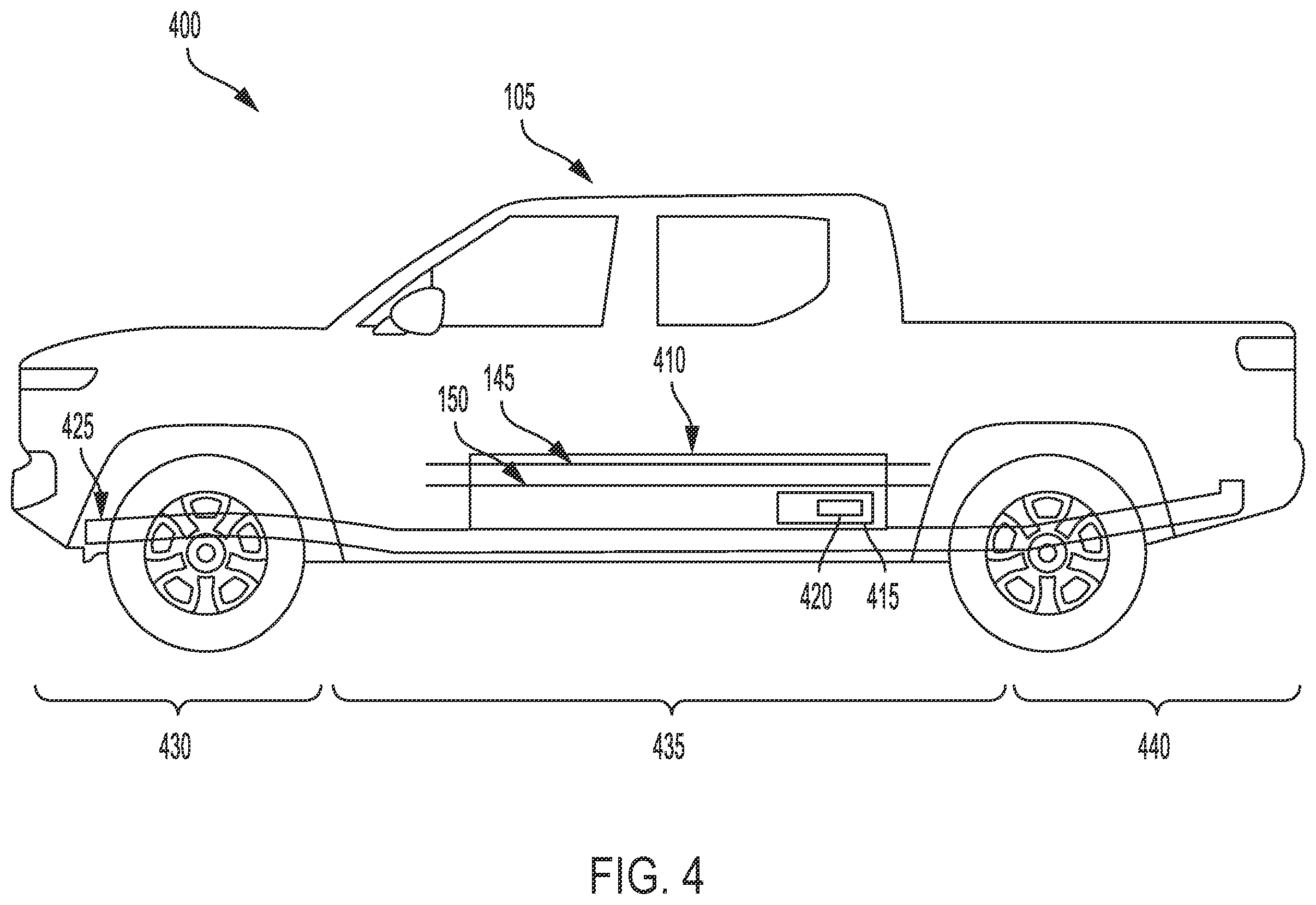 Patent US12576732 Figure 4 – Power transmission between electric vehicle battery and alternating-current power system