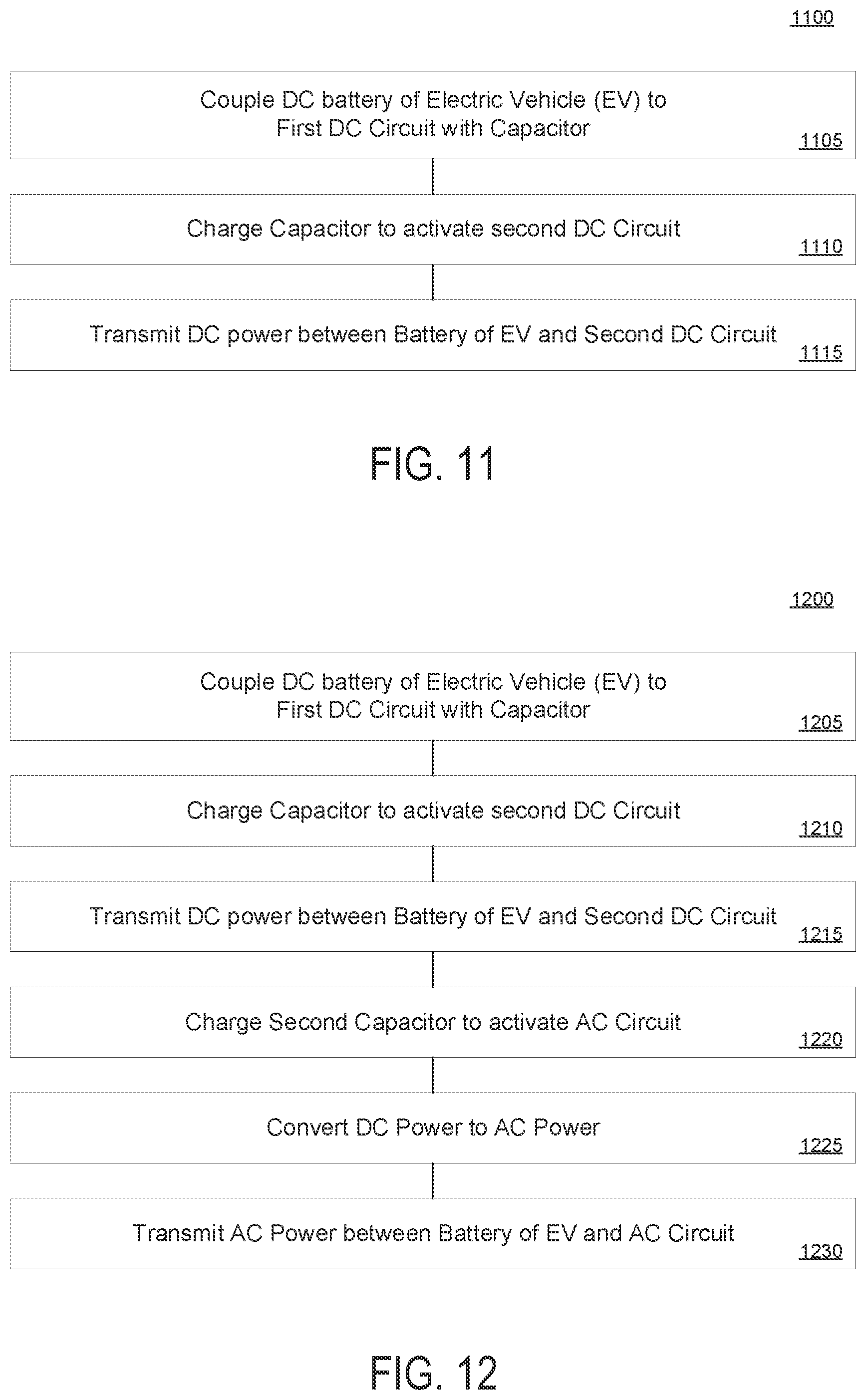 Patent US12576732 Figure 11 – Power transmission between electric vehicle battery and alternating-current power system