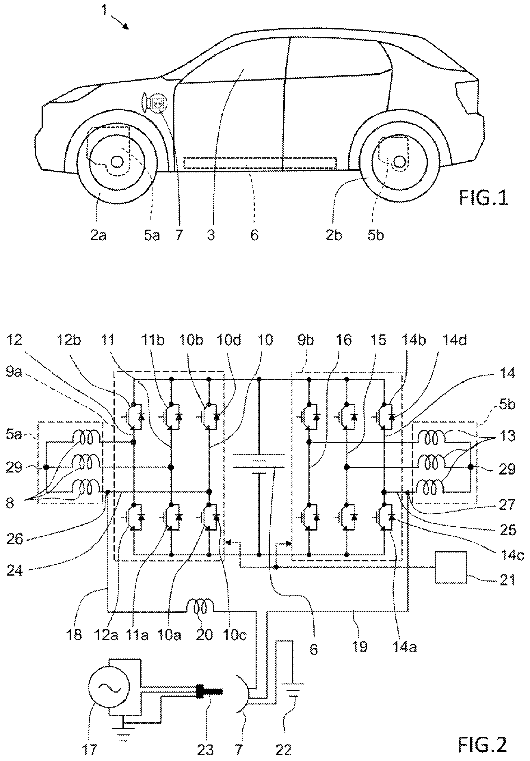 Patent US12576733 Figure 1 – Vehicle electrical system