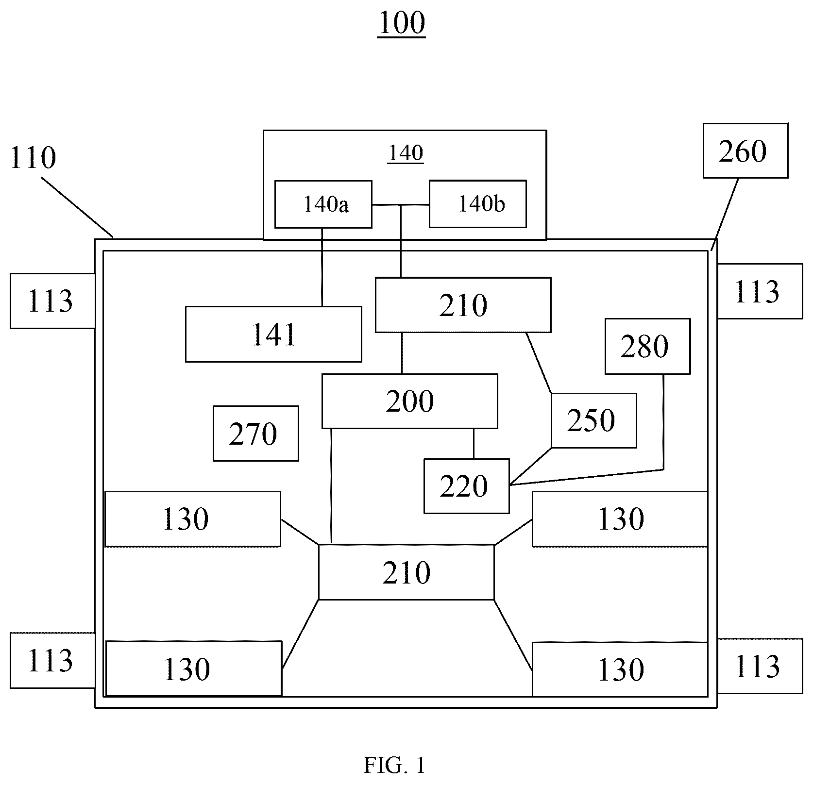 Patent US12576740 Figure 1 – Electric vehicle charging station