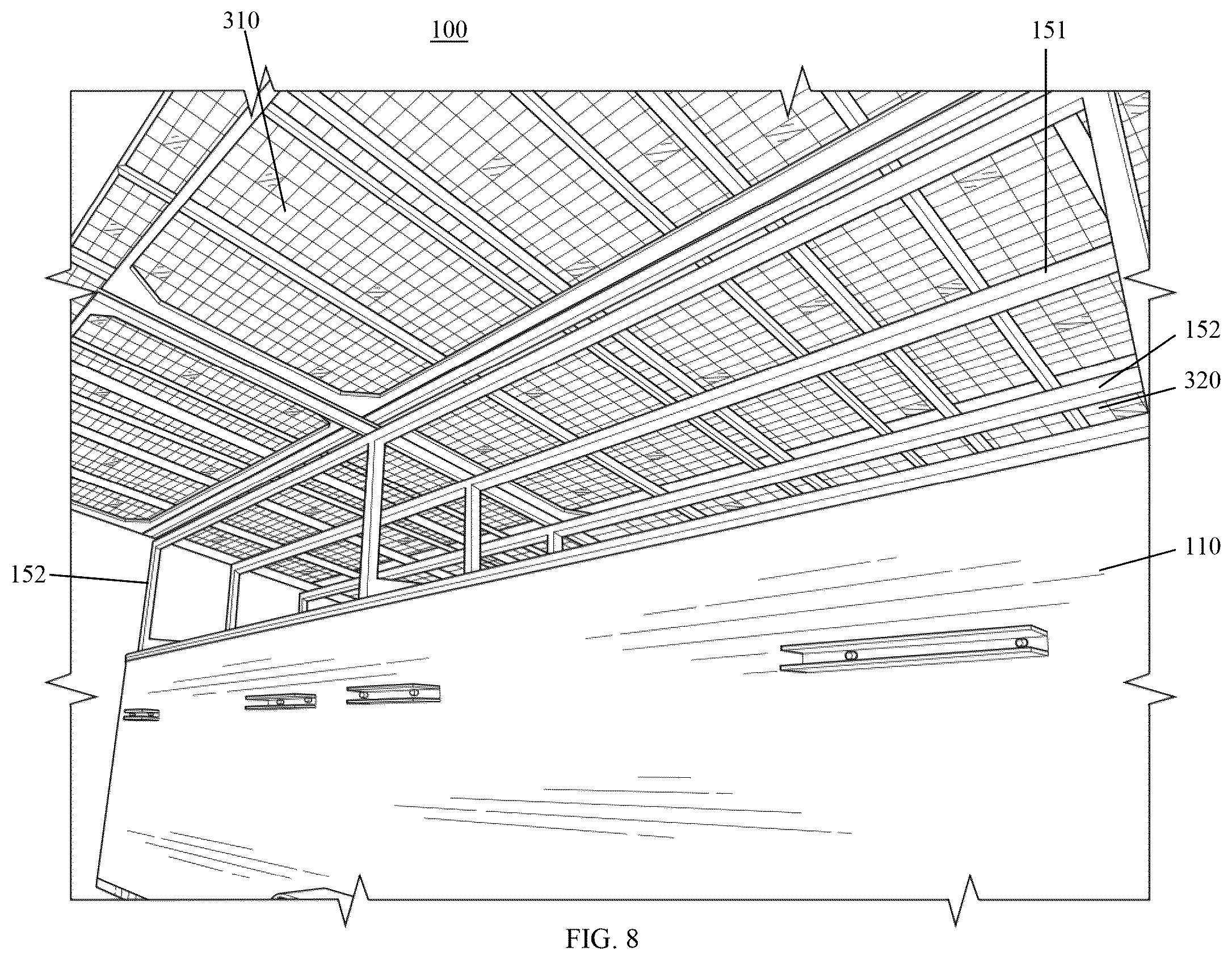 Patent US12576740 Figure 8 – Electric vehicle charging station