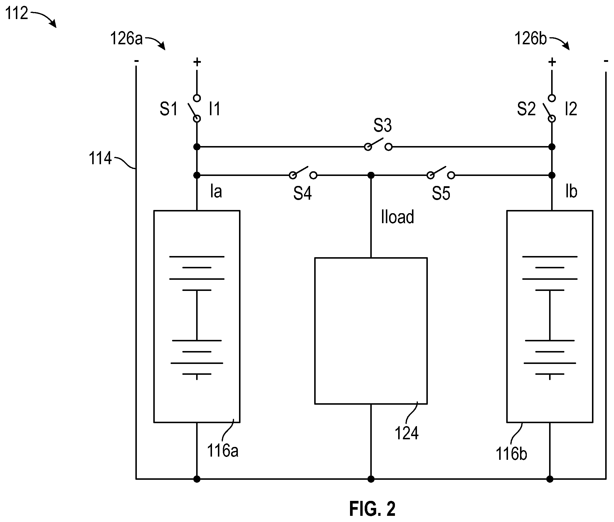 Patent US12576741 Figure 2 – Multi-port multi-battery pack charging for vehicles