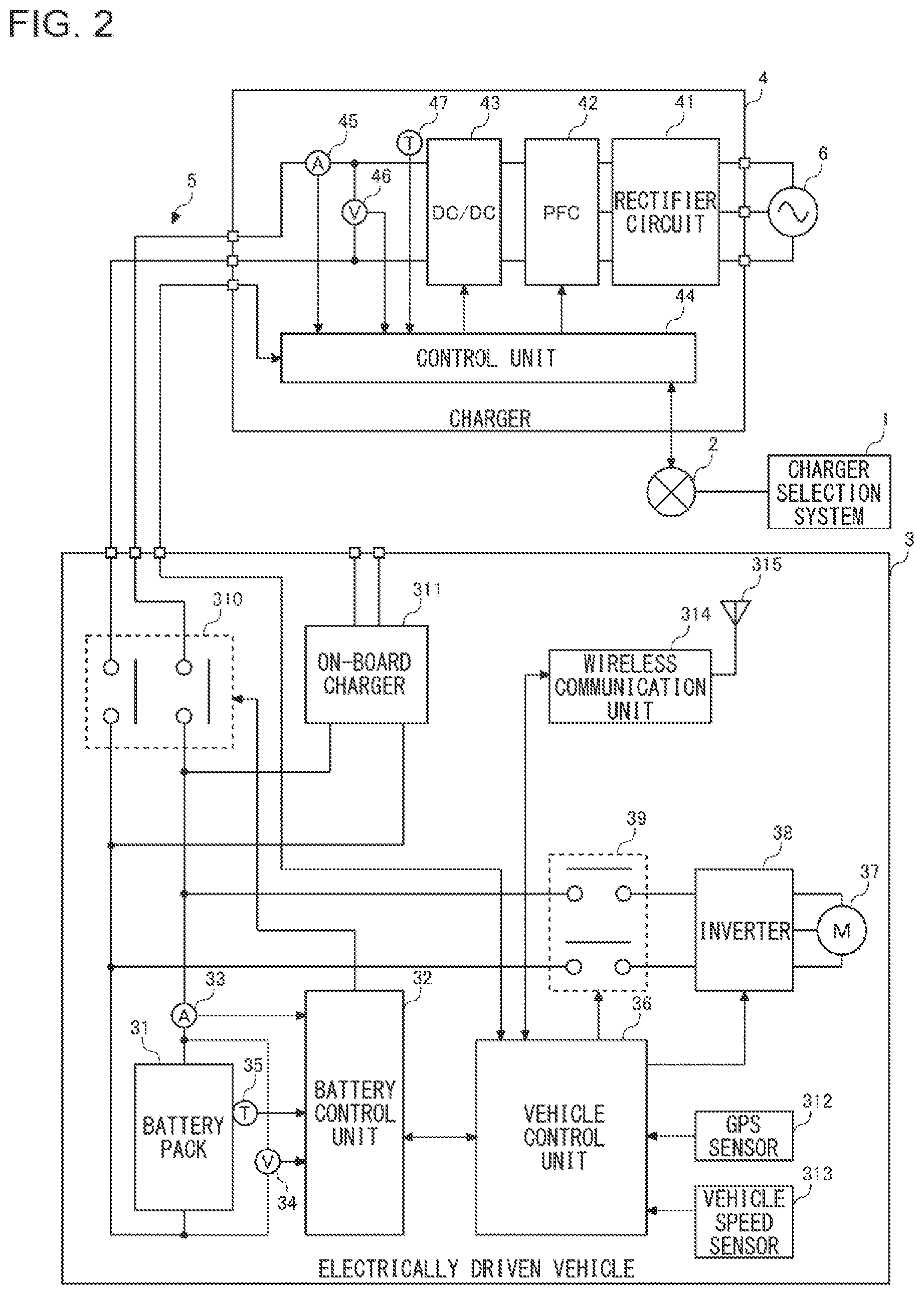 Patent US12576743 Figure 2 – Charger selection system, charger selection method, and charger selection program