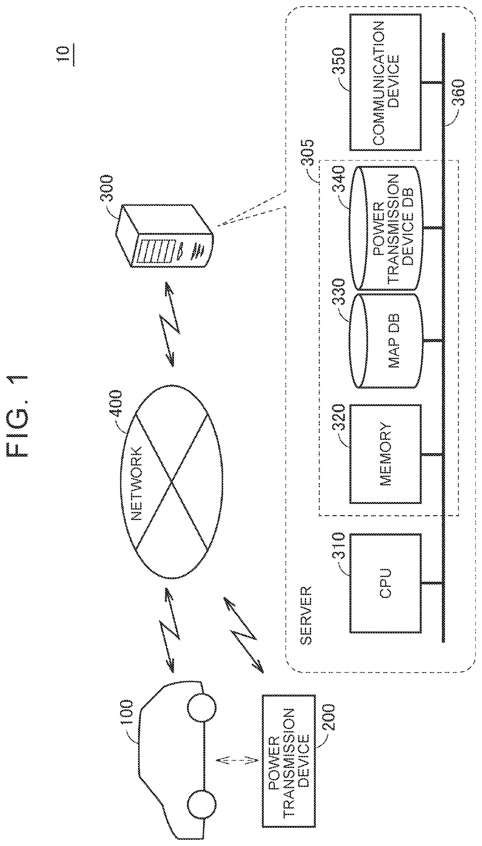 Patent US12576745 Figure 1 – Server, vehicle, and power supply system