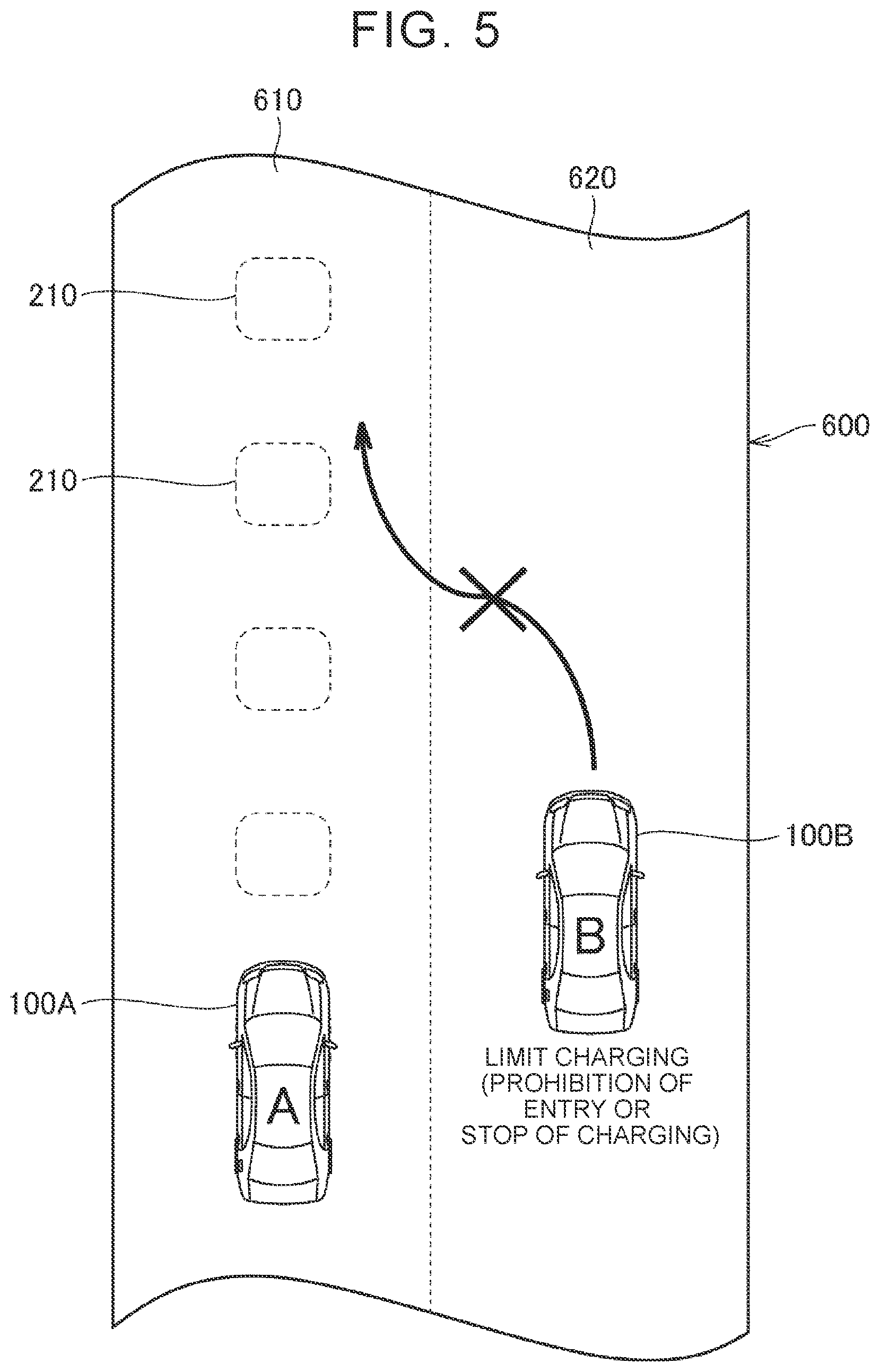 Patent US12576745 Figure 5 – Server, vehicle, and power supply system