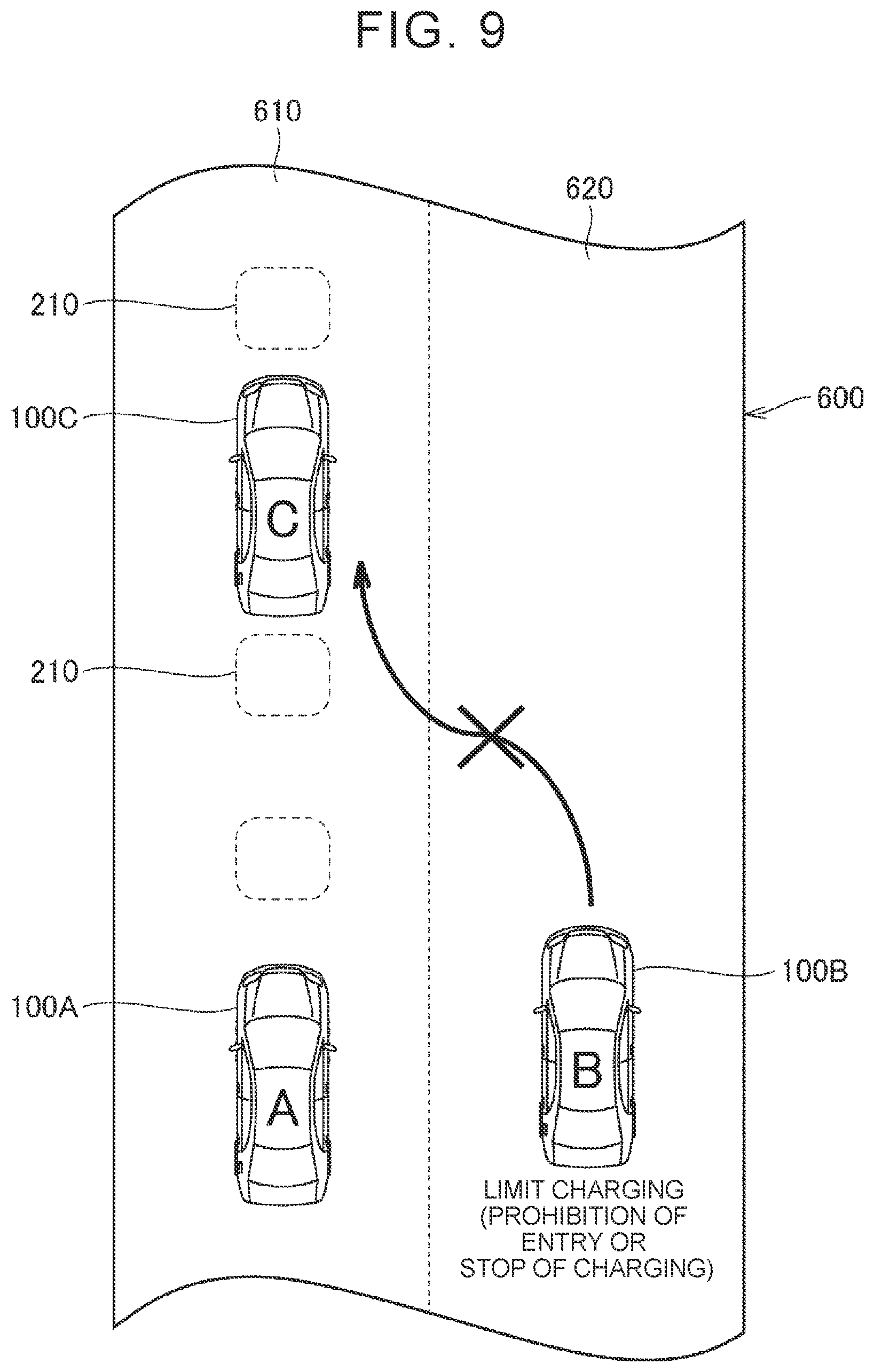 Patent US12576745 Figure 9 – Server, vehicle, and power supply system