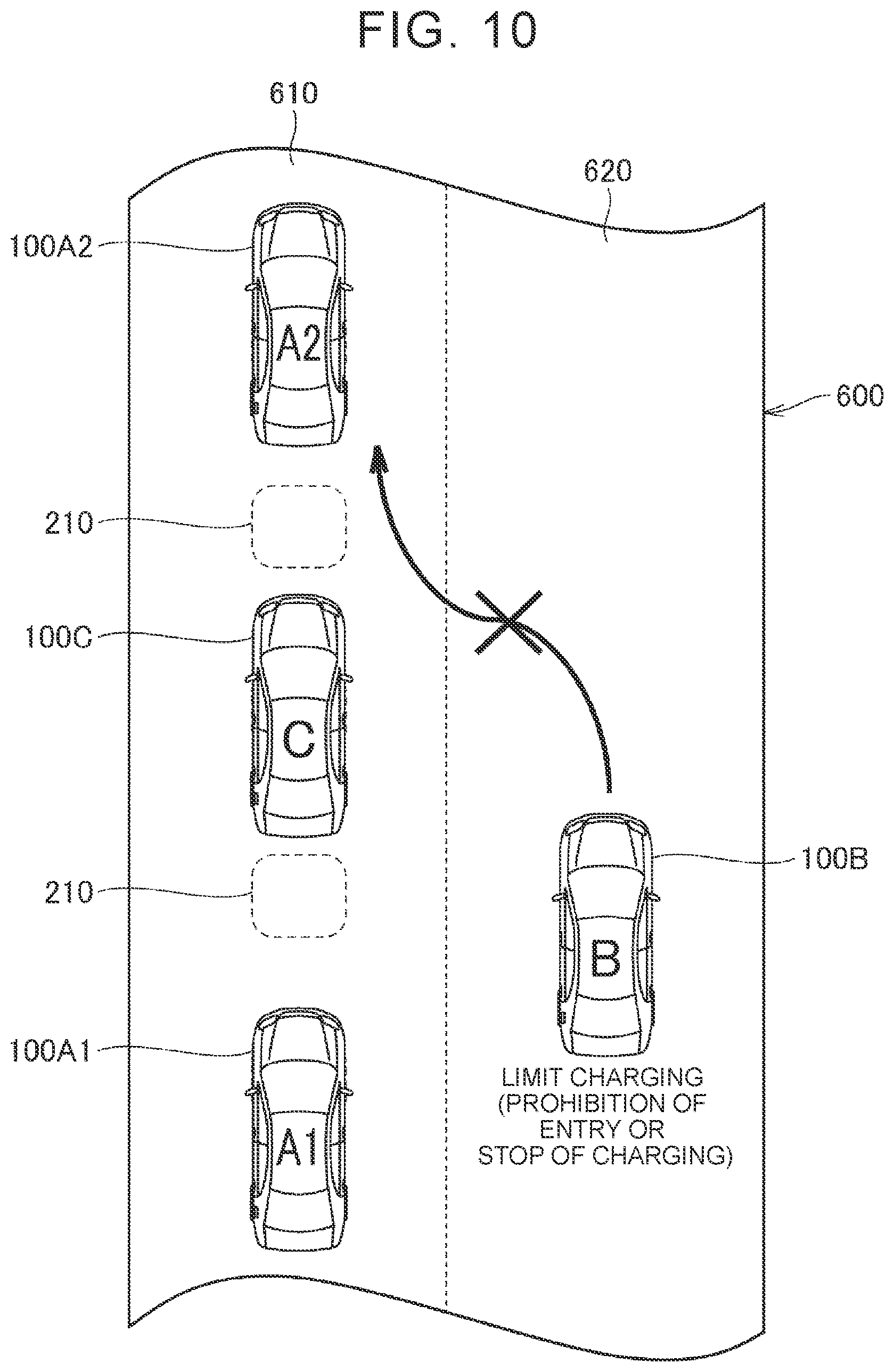 Patent US12576745 Figure 10 – Server, vehicle, and power supply system