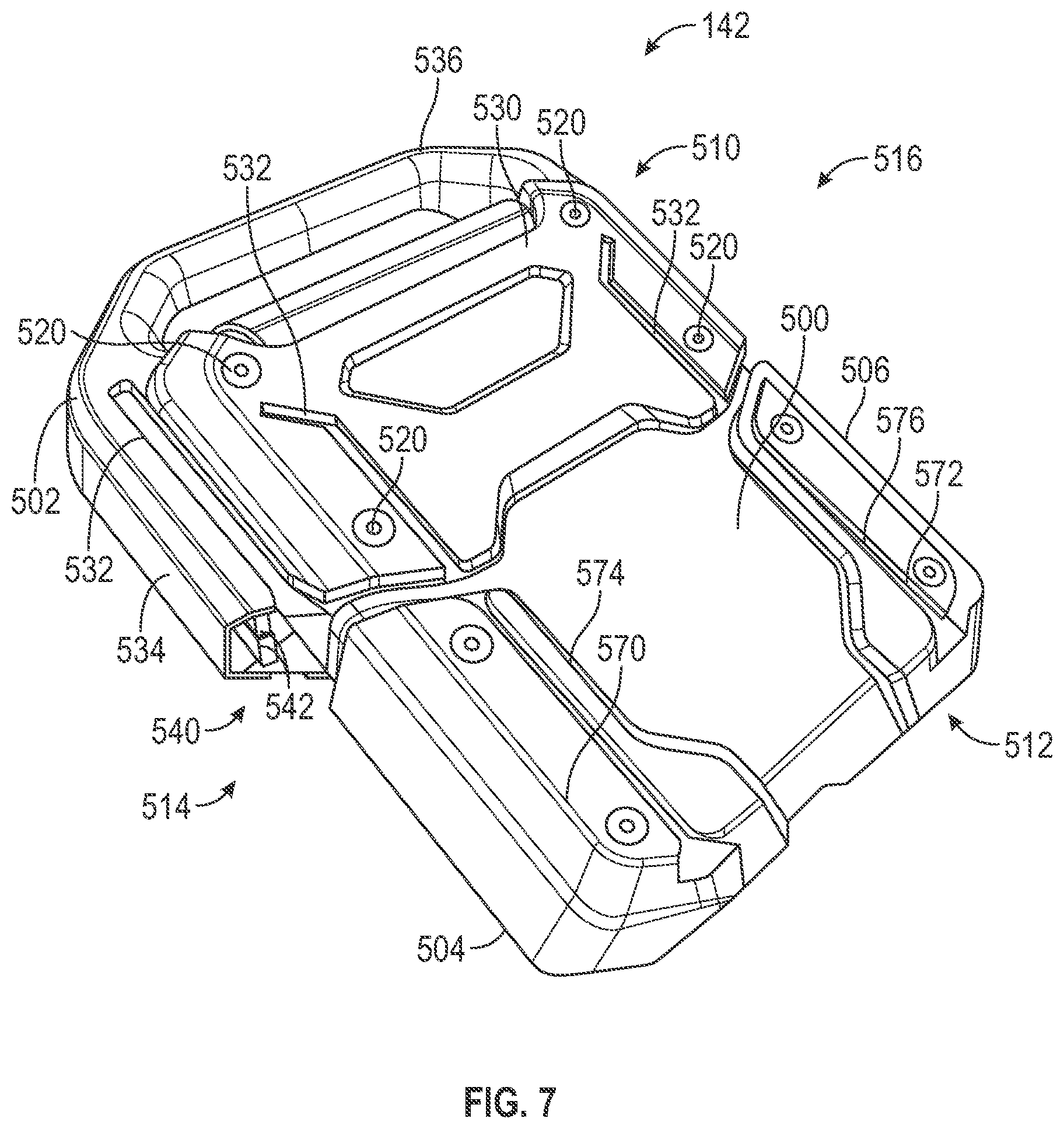 Patent US12576746 Figure 7 – Lawn tractor with removable battery packs
