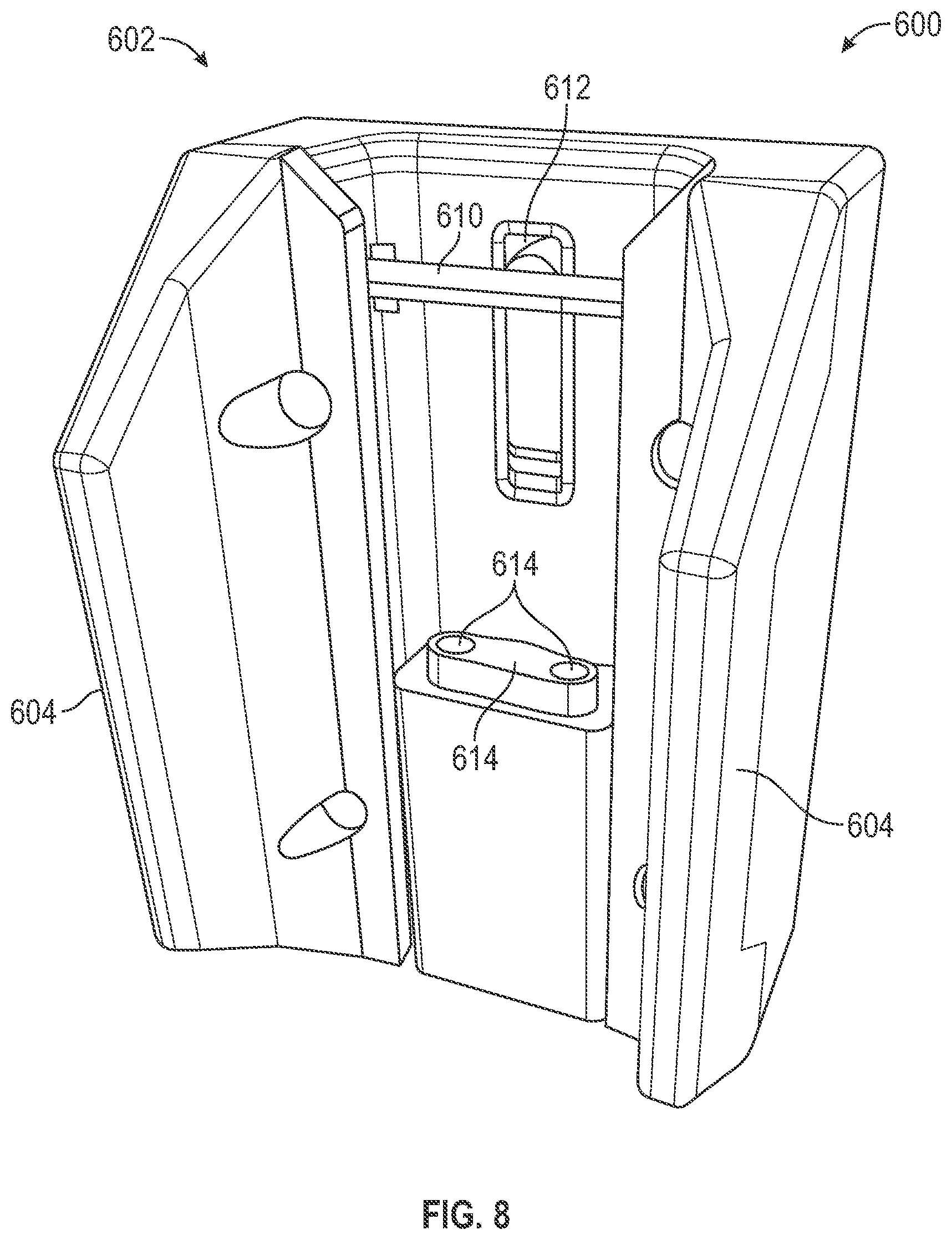 Patent US12576746 Figure 8 – Lawn tractor with removable battery packs