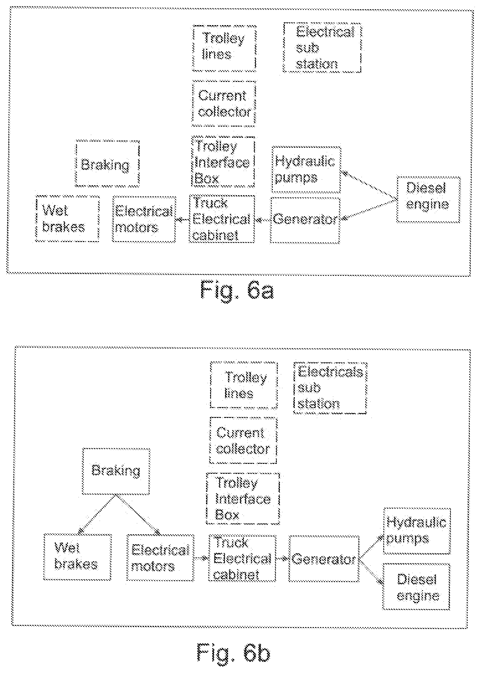 Patent US12576751 Figure 8 – Overhead line system for construction machines for piece good and bulk material transport and construction machine