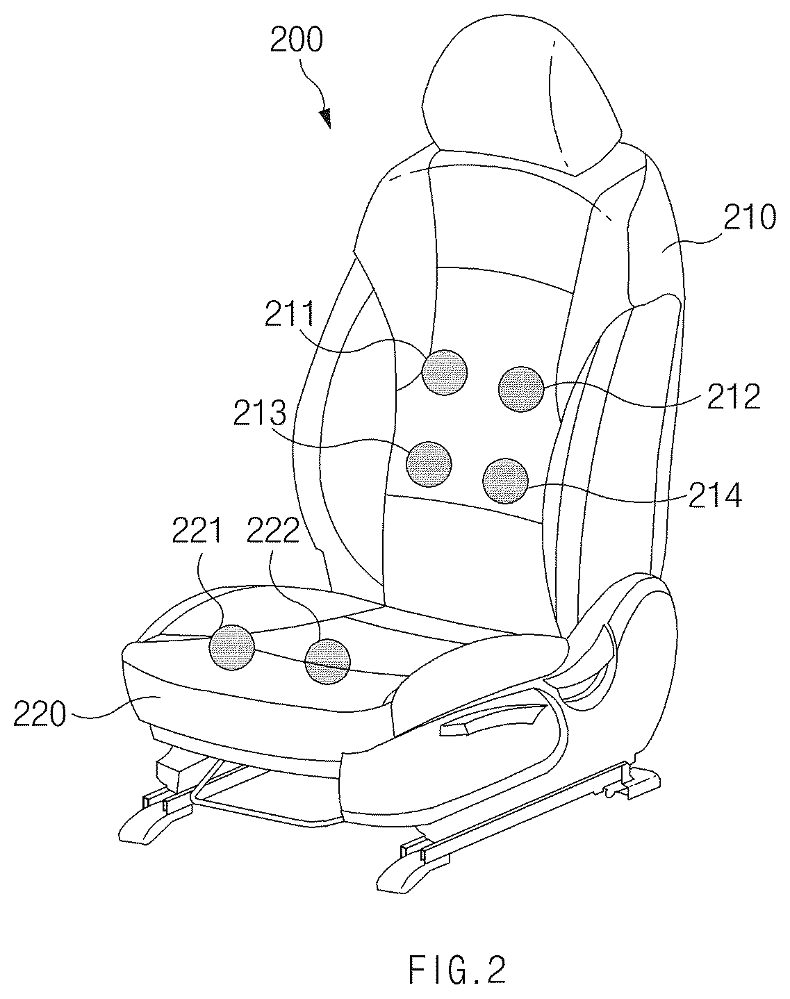 Patent US12576752 Figure 2 – Vehicle seat control apparatus and method thereof